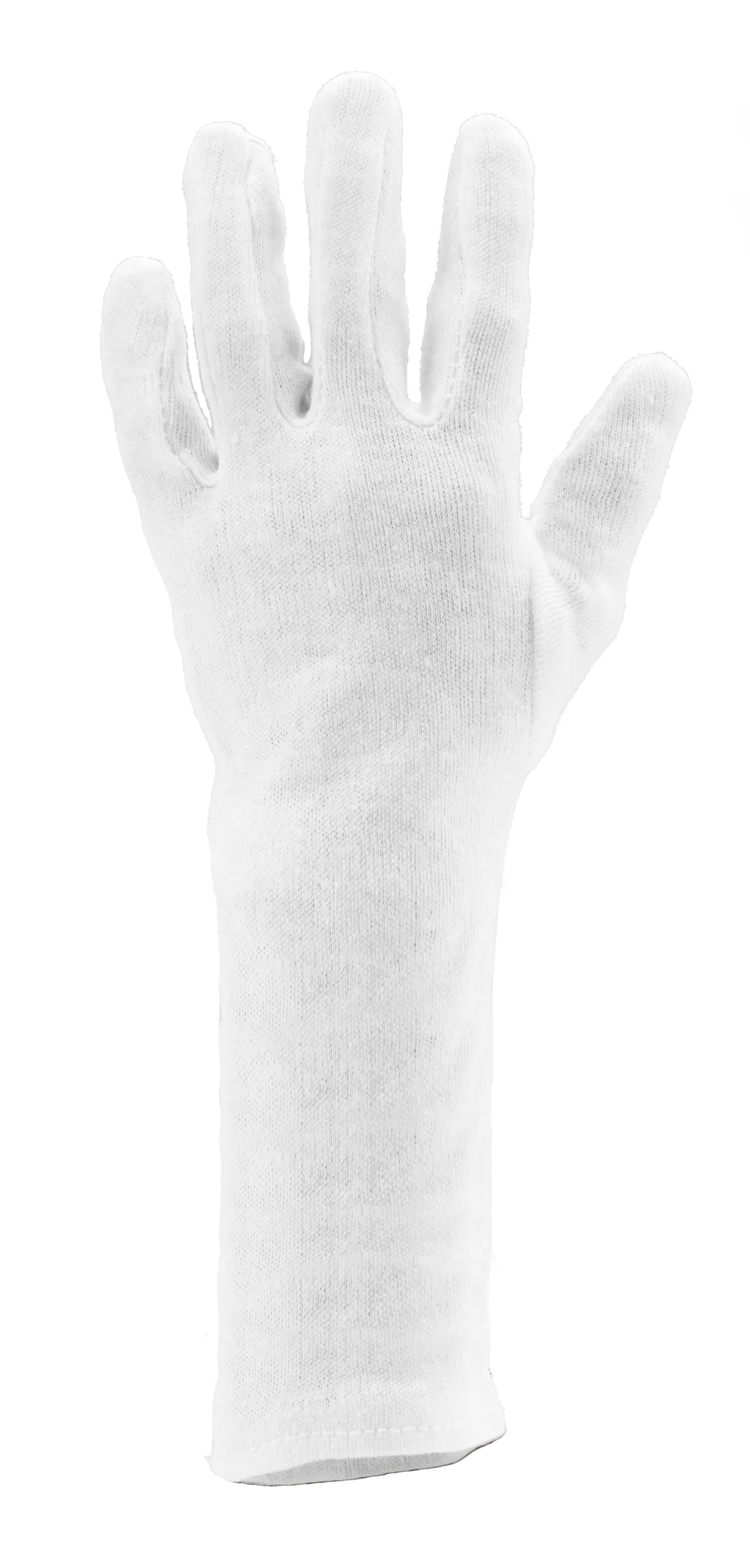 Lot de 300 paires de gants polycoton interlock blanchi - fourchette - 40 cm image