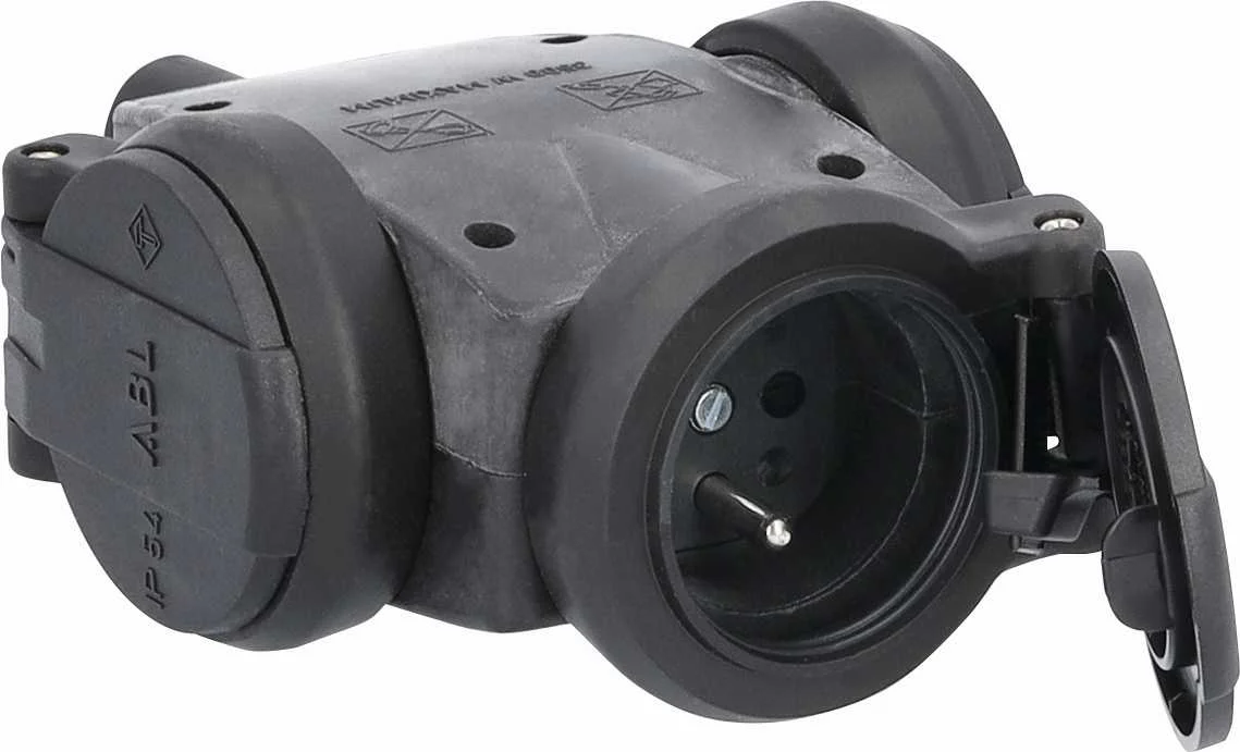 TRIPLITE CAOUTCHOUC RENFORCE AVEC CROCHET RACCORDEMENT 3X2,5MM2 - IP44 image