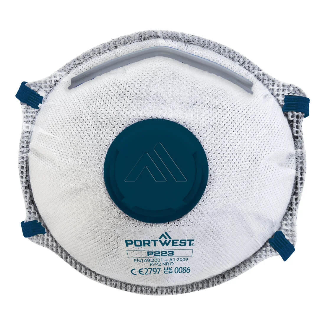Boite de 10 masques FFP2 à valve Charbon Dolomite Blanc image