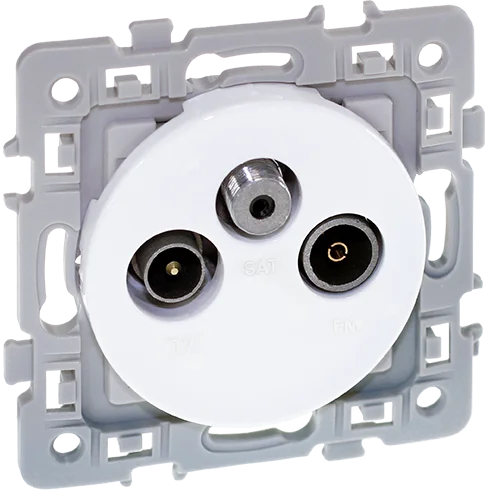 Prise TV-FM-SAT SILVER - SQUARE image