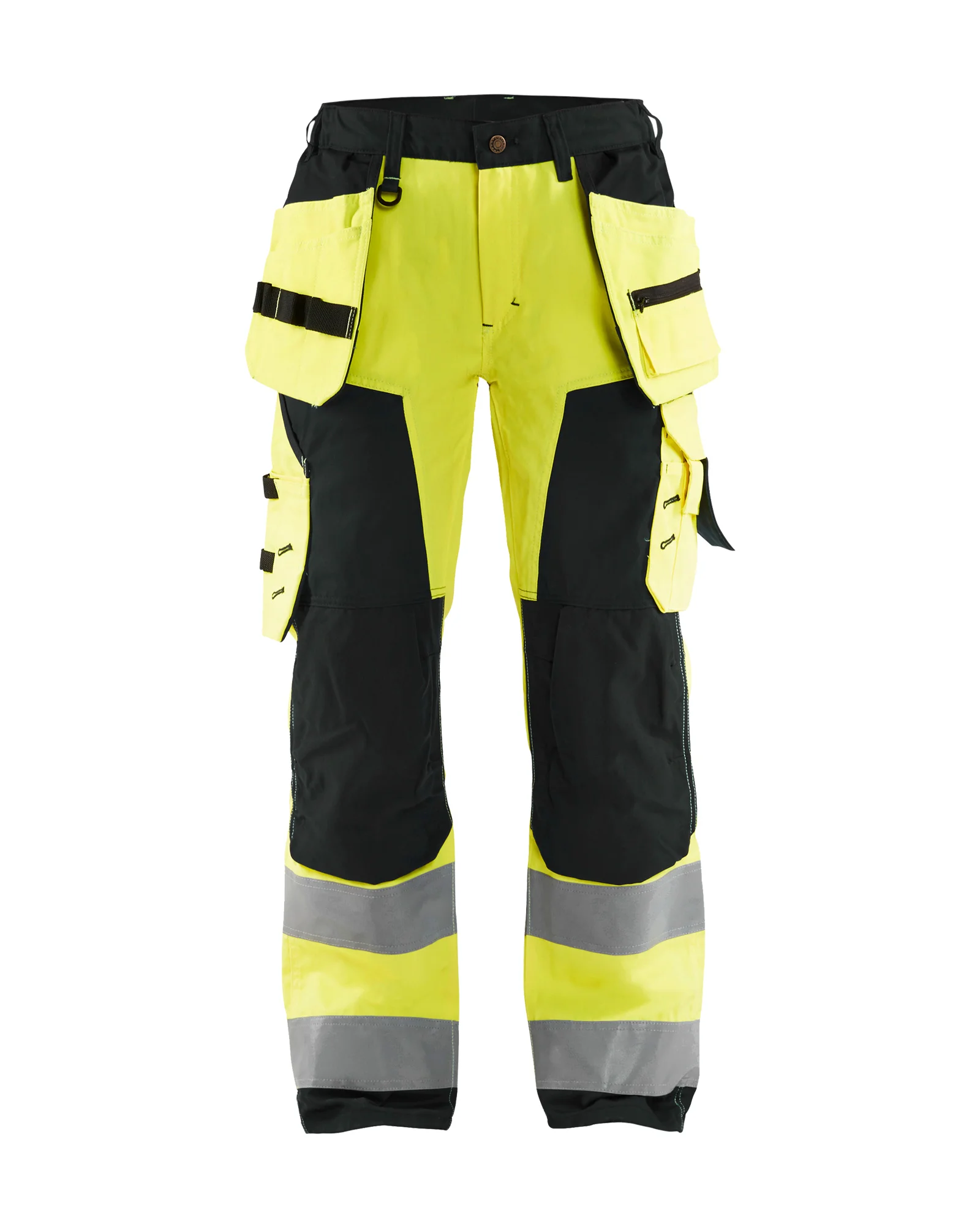 Pantalon de travail haute visibilité femme 7156 - Jaune fluo/Noir image