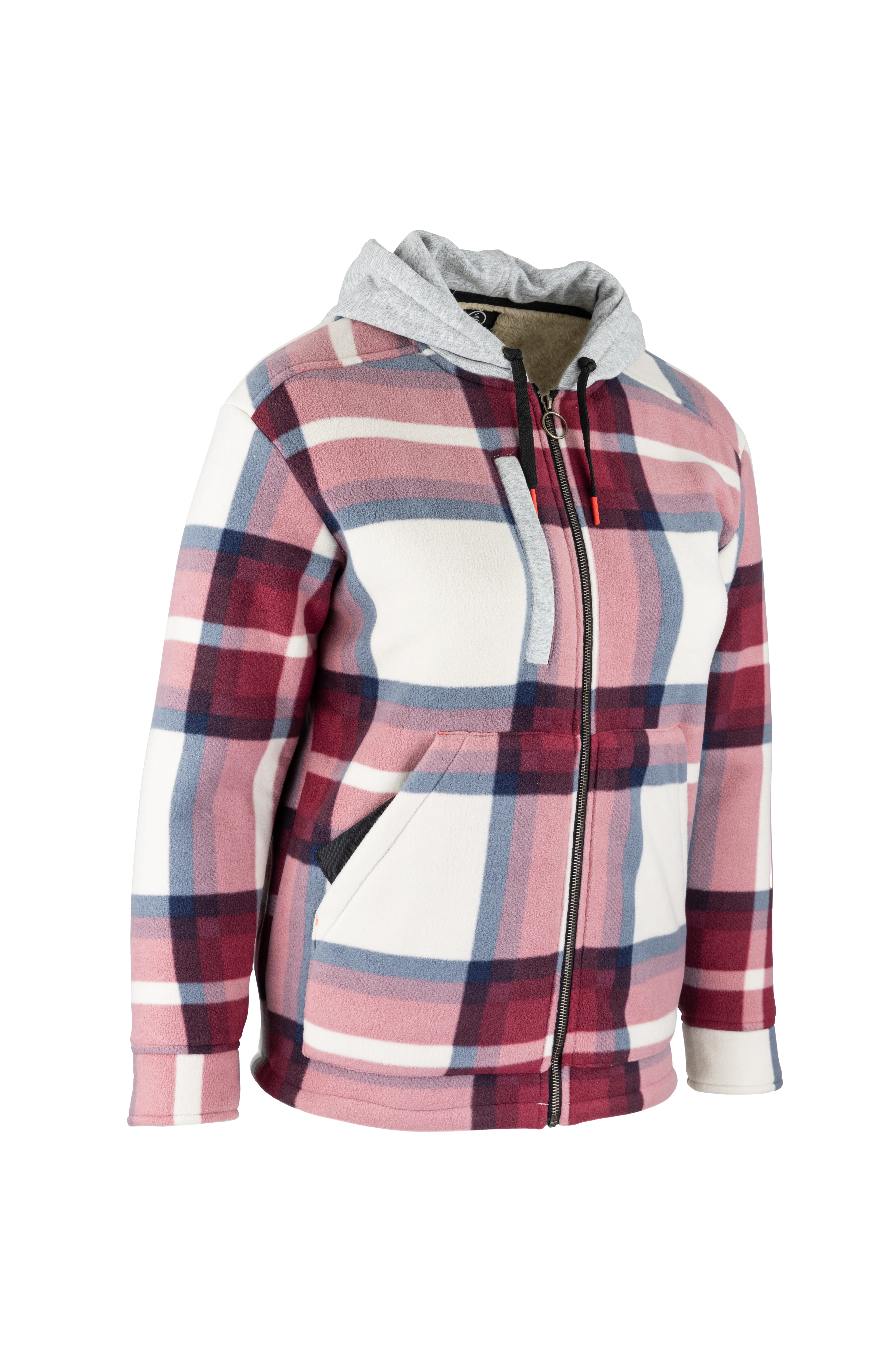 Surchemise de travail doublée sherpa LOAN - IMPRIMÉ BORDEAUX image