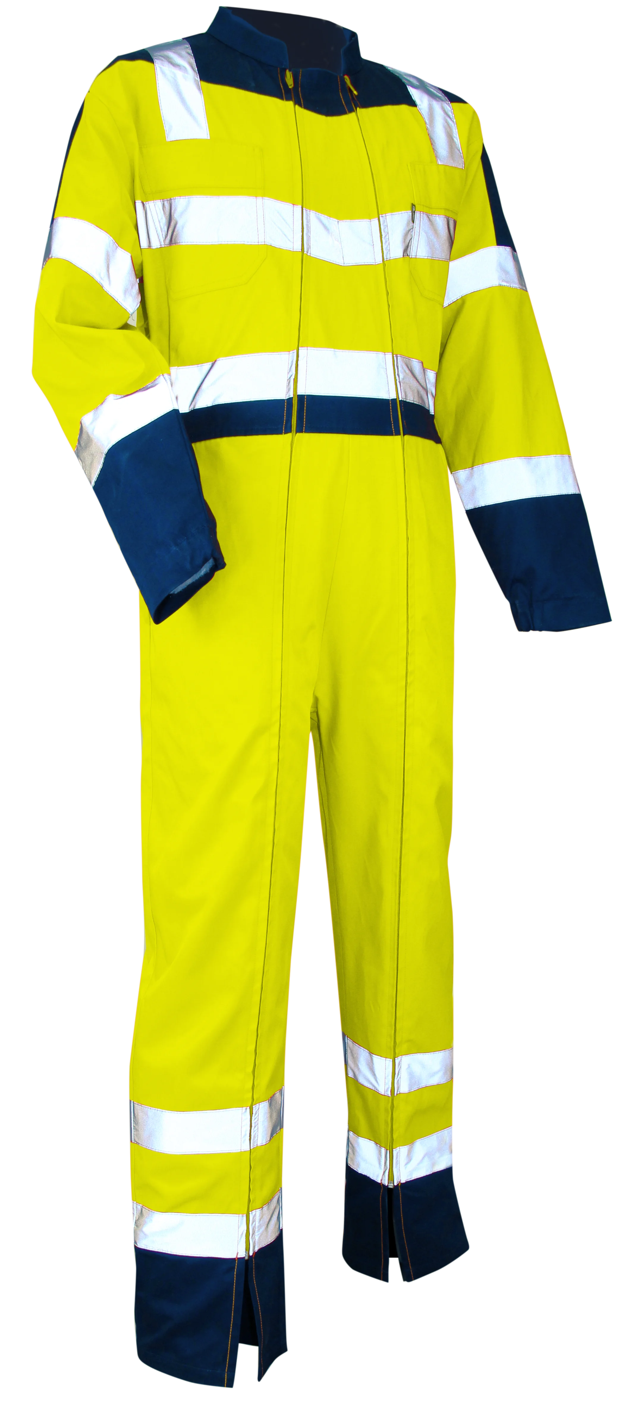 Combinaison de travail bicolore HV SURVEILLANCE - MARINE/JAUNE FLUO image