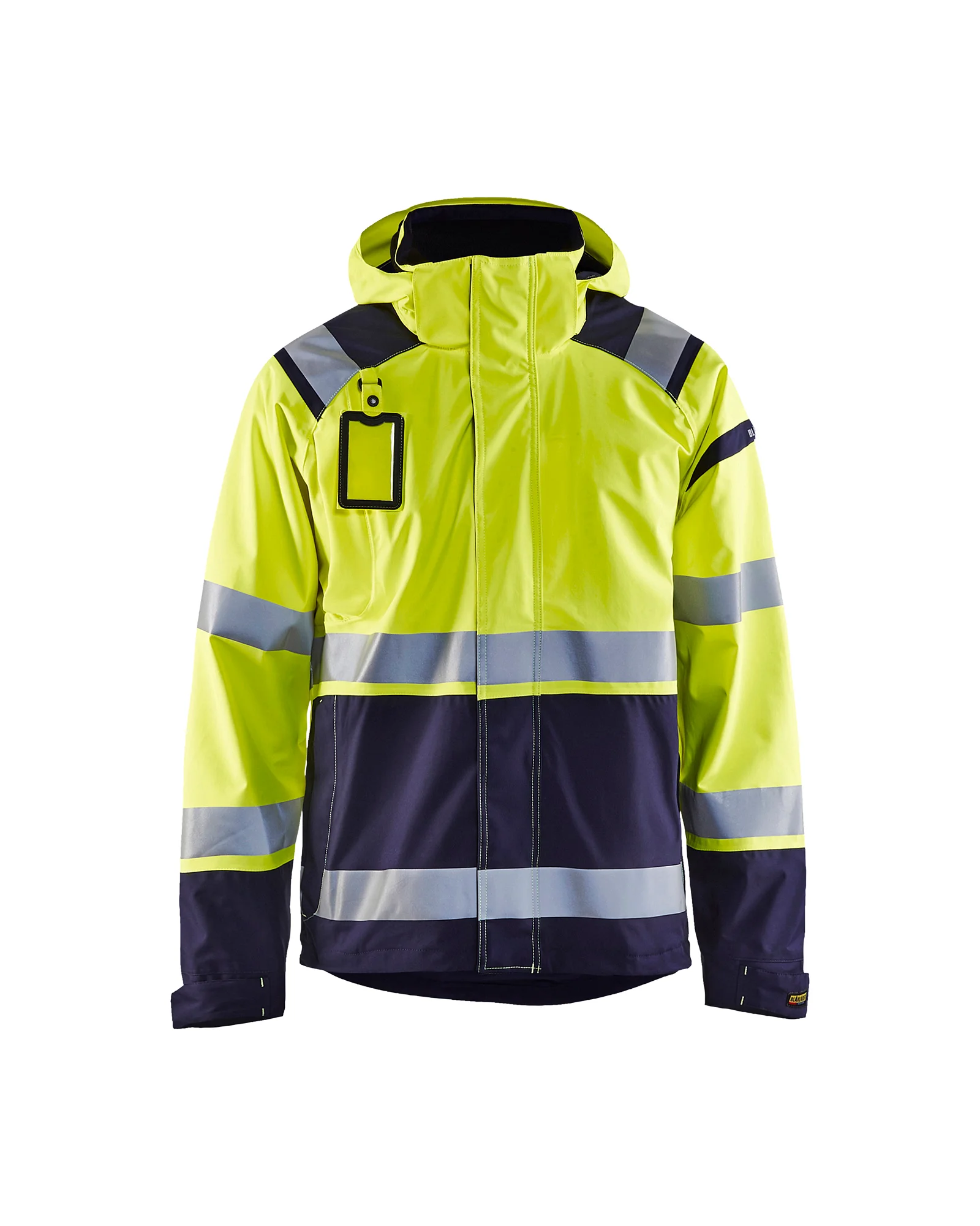 Veste de travail hardshell stretch 2D haute visibilité 4987 - Jaune fluo/Marine image