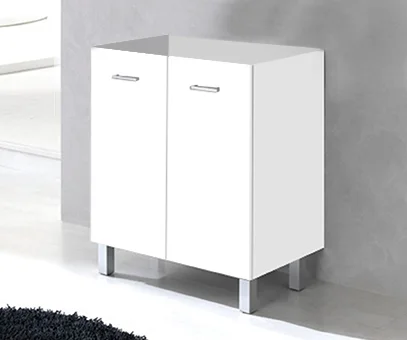 Caisson meuble sur pied Ancoflash à portes - blanc image