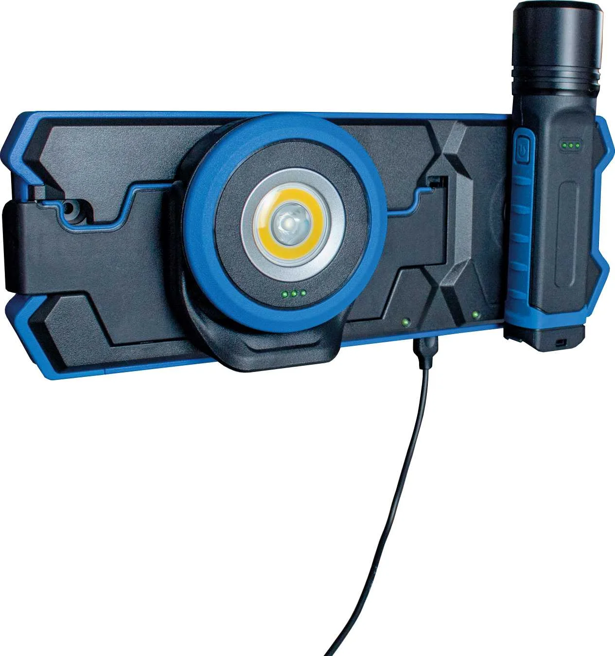 CHARGEUR A INDUCTION INDU3 + PROJECTEUR LED RECHARGEABLE 10W + BALADEUSE LED 10W image