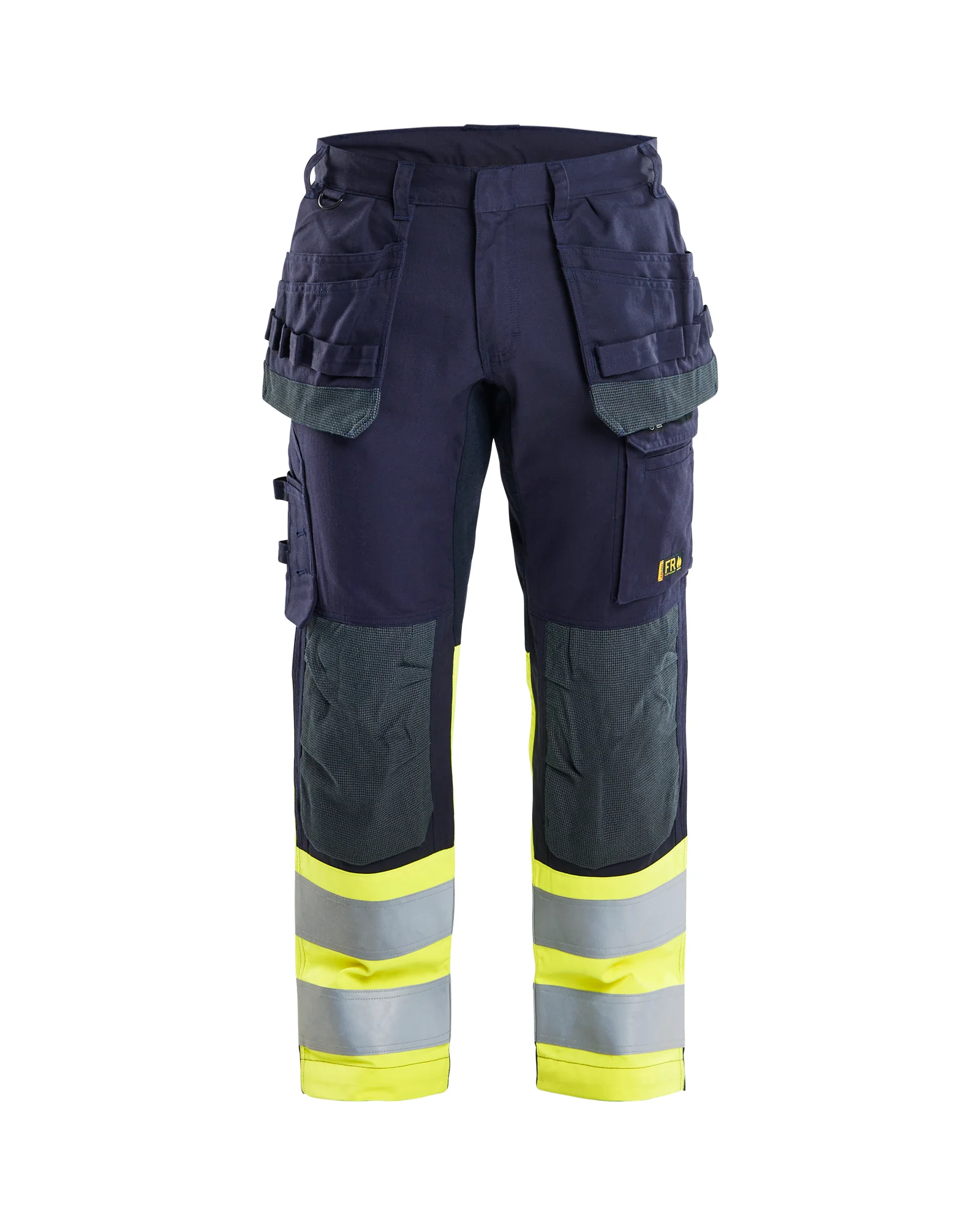 Pantalon de travail multinormes inhérent stretch 1487 - Marine/Jaune fluo image