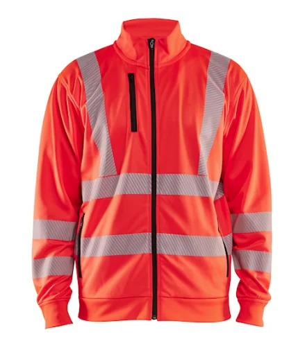 Sweat de travail zippé haute visibilité 3563 - Rouge fluo image