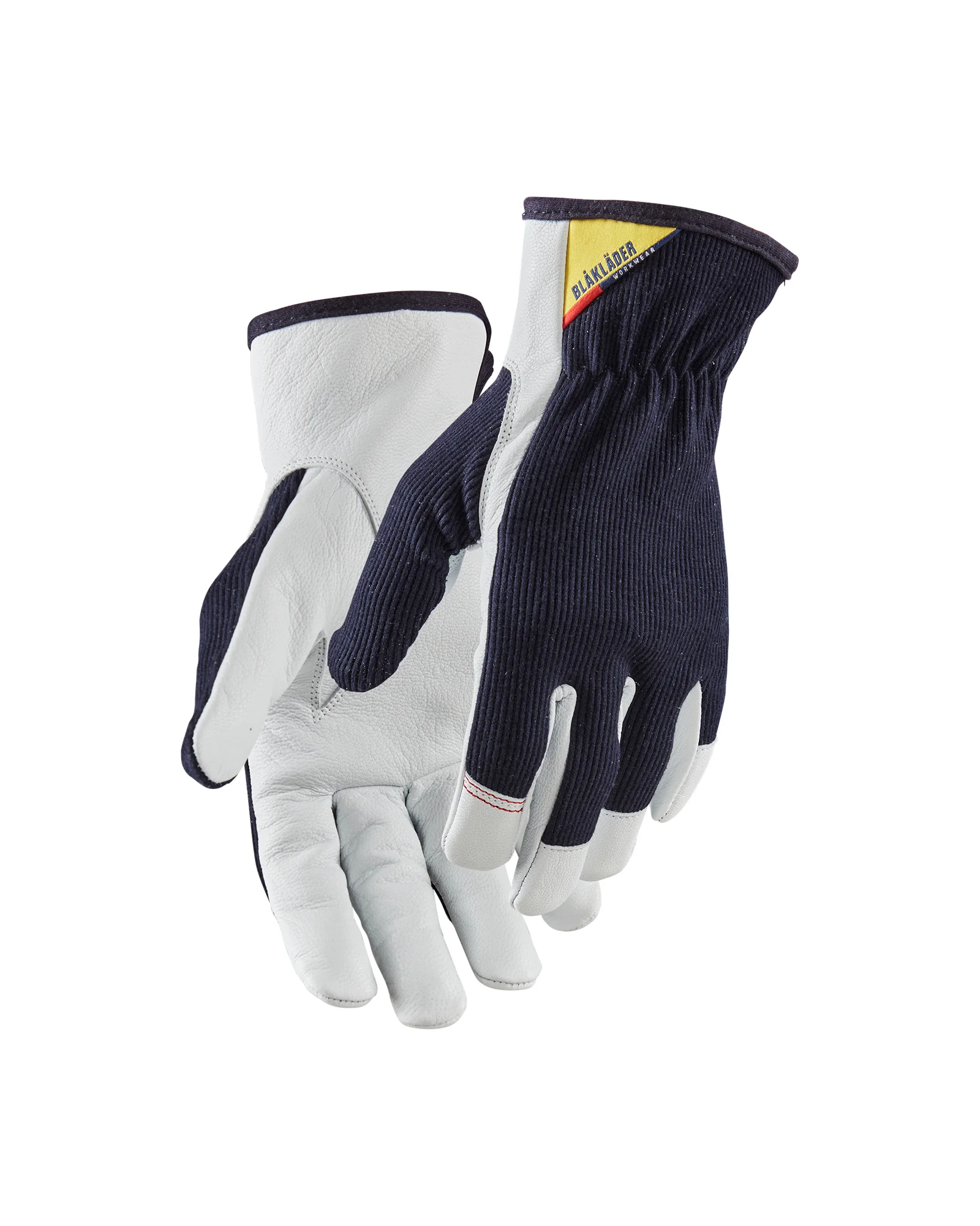 Lot de 12 paires de gants de protection en cuir renforcé 2801 - Marine foncé/Blanc image