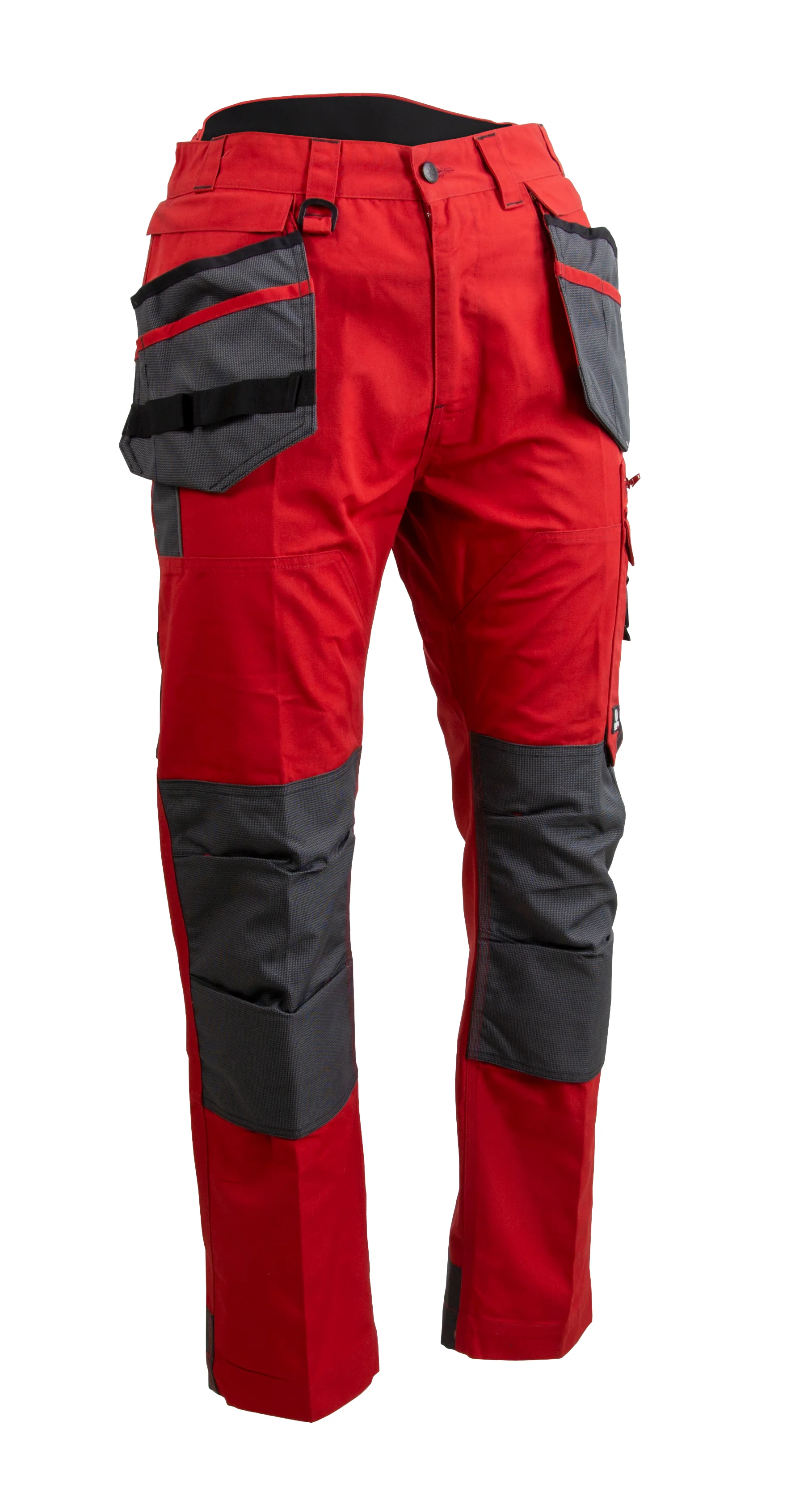 Pantalon de travail CALDEIRA - ROUGE/GRIS image