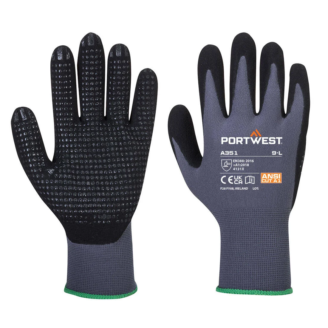 Gants DermiFlex Plus Gris/Noir image