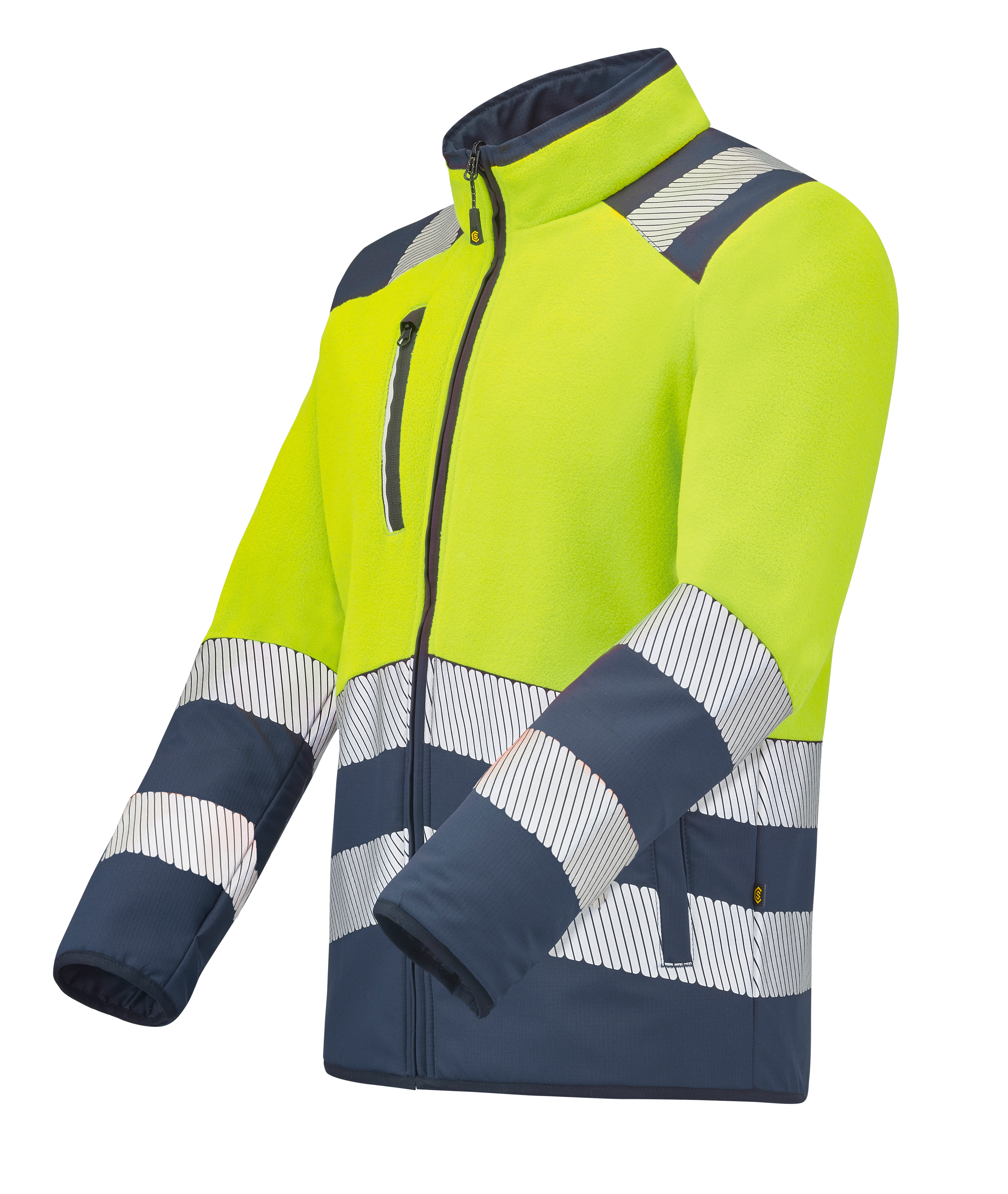 VESTE POLAIRE HV VENY JAUNE FLUO/BLEU MARINE image