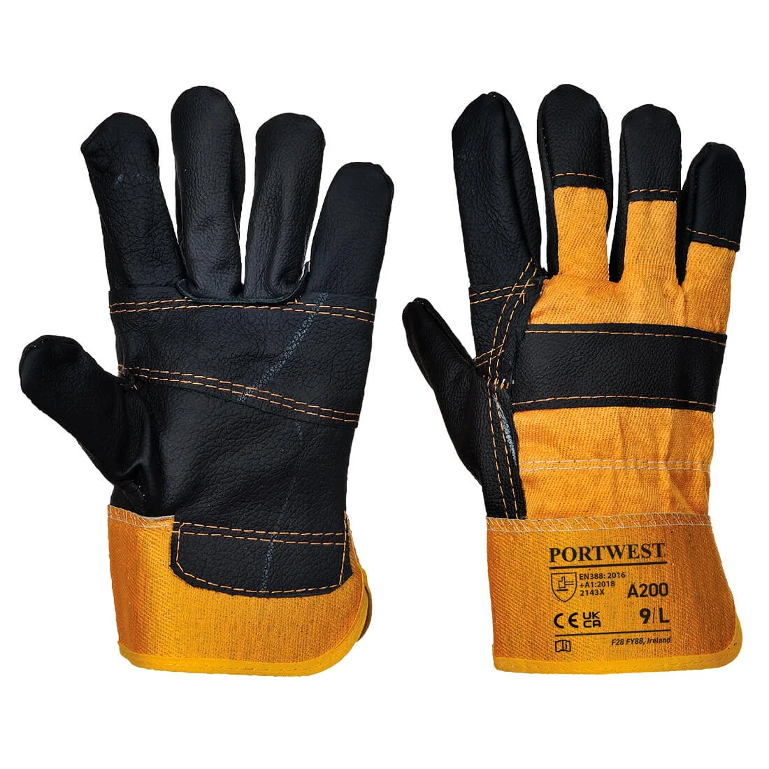 Gants Docker Cuir ameublement Jaune image