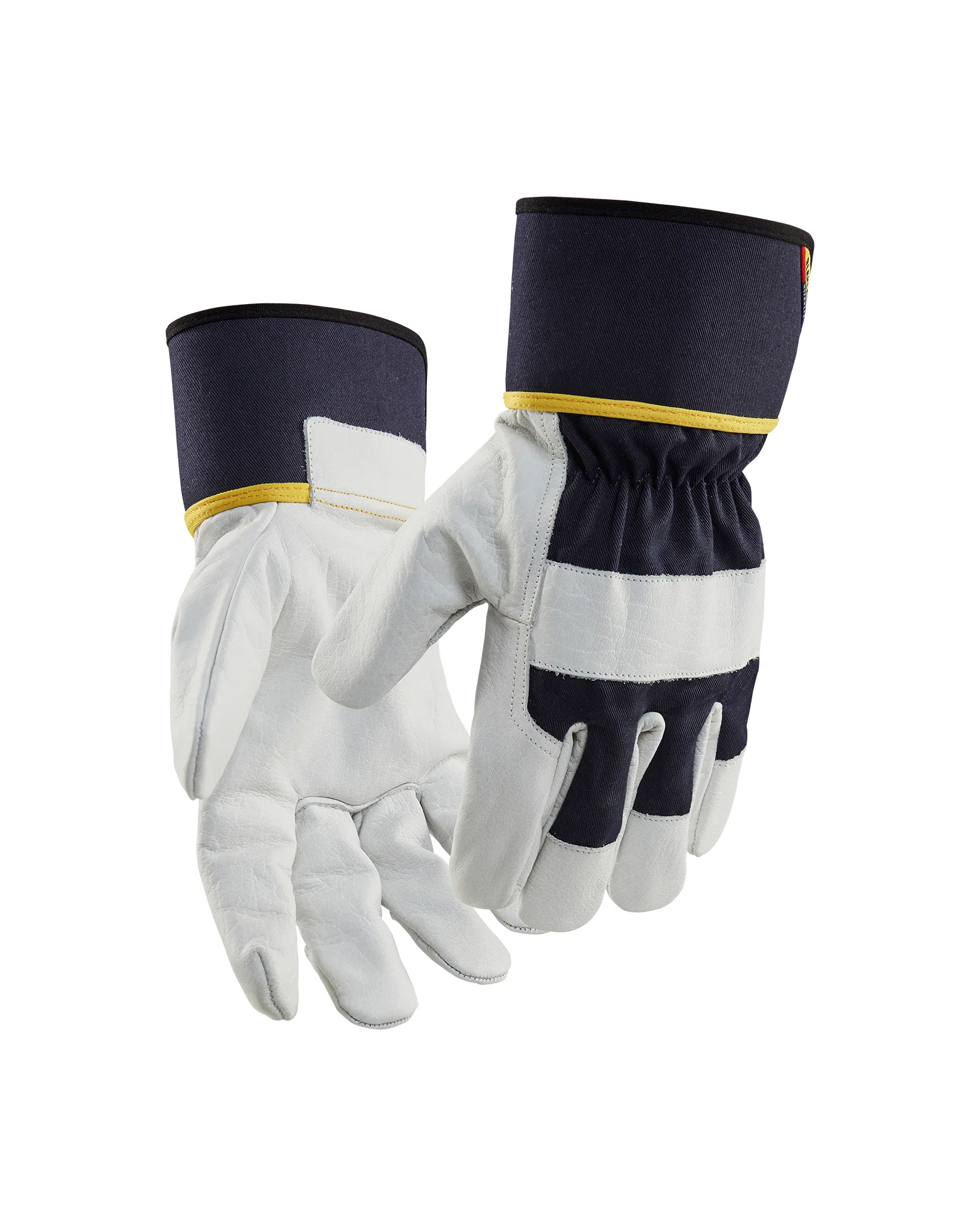 Lot de 12 paires de gants de protection en cuir 2841 - Marine foncé/Blanc image