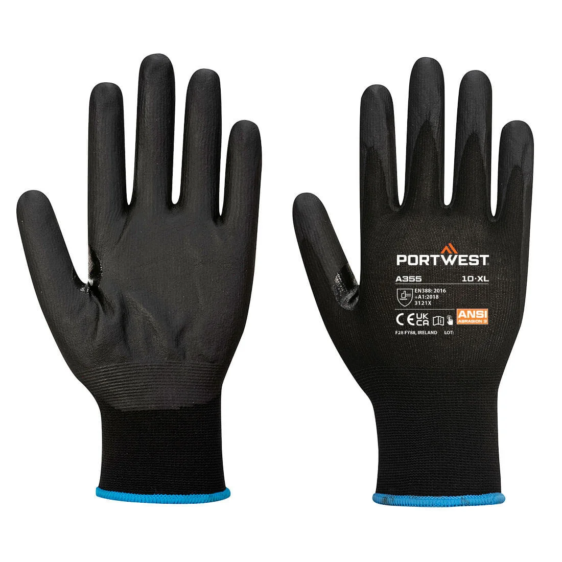 Lot de 12 paires de gants pour écran tactile en mousse nitrile NPR15 Noir image