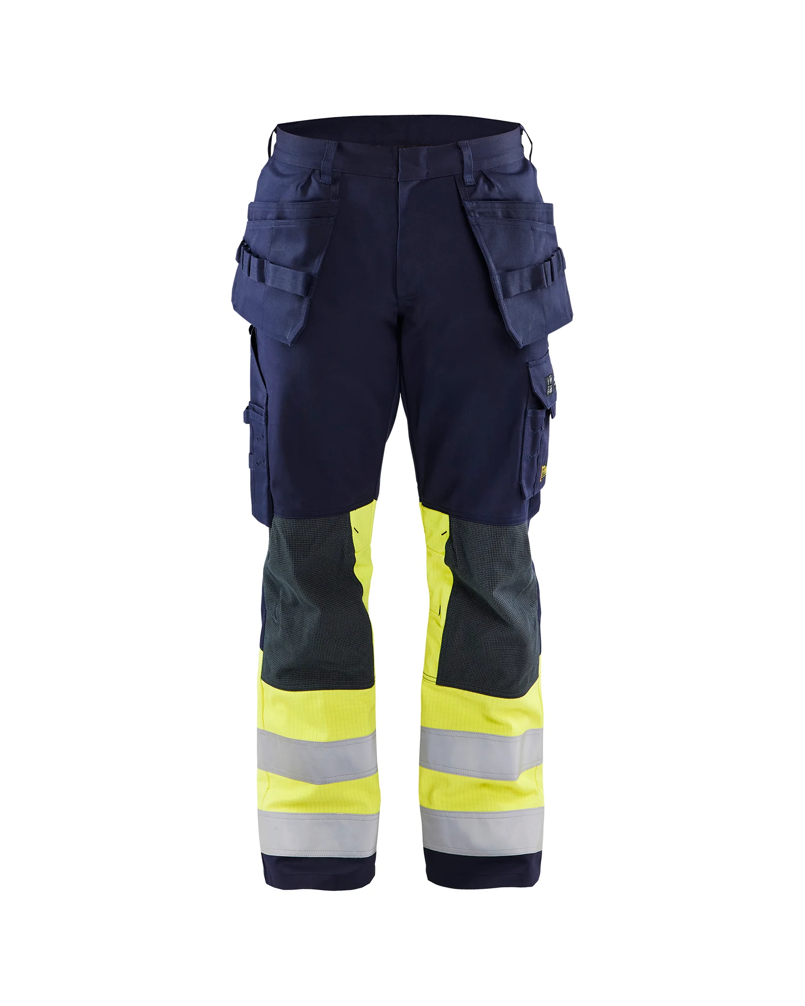 Pantalon de travail pour artisan Multinormes 1479 - Marine/Jaune fluo image
