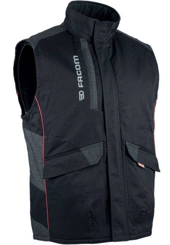 Bodywarmer de travail matelassé TRACK - Noir/Rouge image