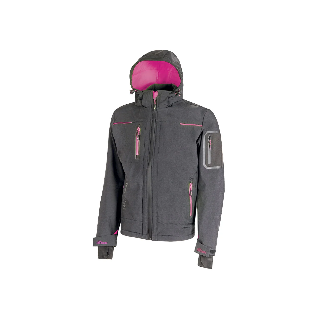 Veste de travail softshell doublé micro polaire Femme SPACE - Gris/Fuchsia 2XL image