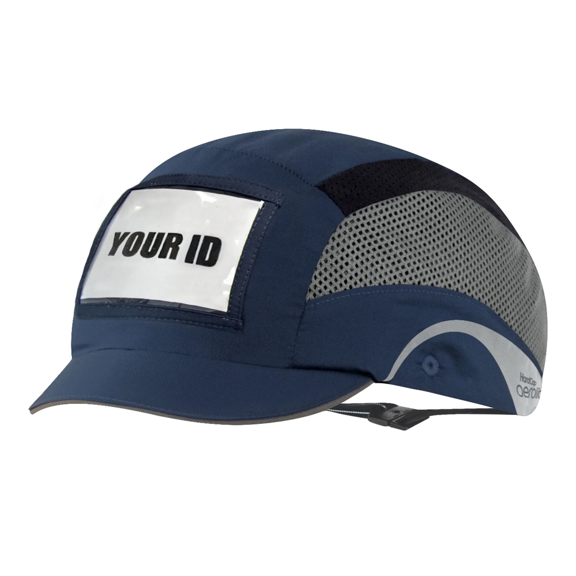 Casquette de sécruité porte badge HardCap Aerolite micro visière - Bleu image