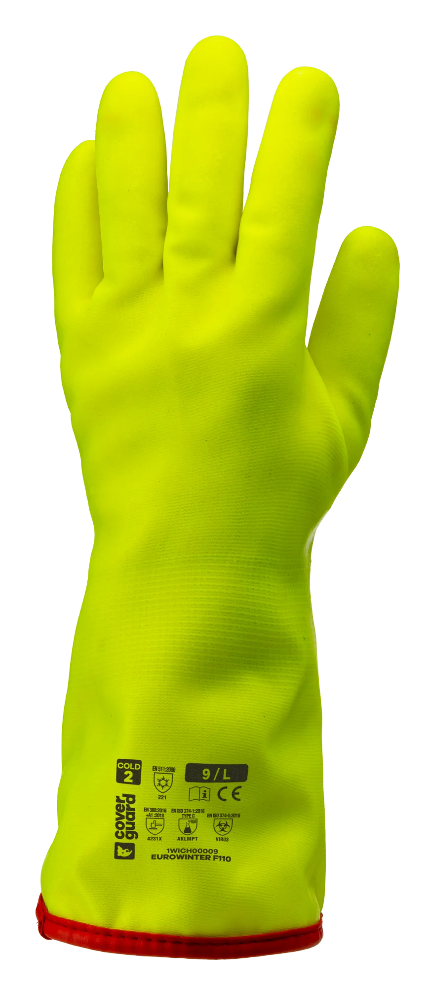 Lot de 6 paires de gants EUROWINTER F110 - Tricot sans couture à base de nylon - Enduction totale en PVC jaune - coupe droite image