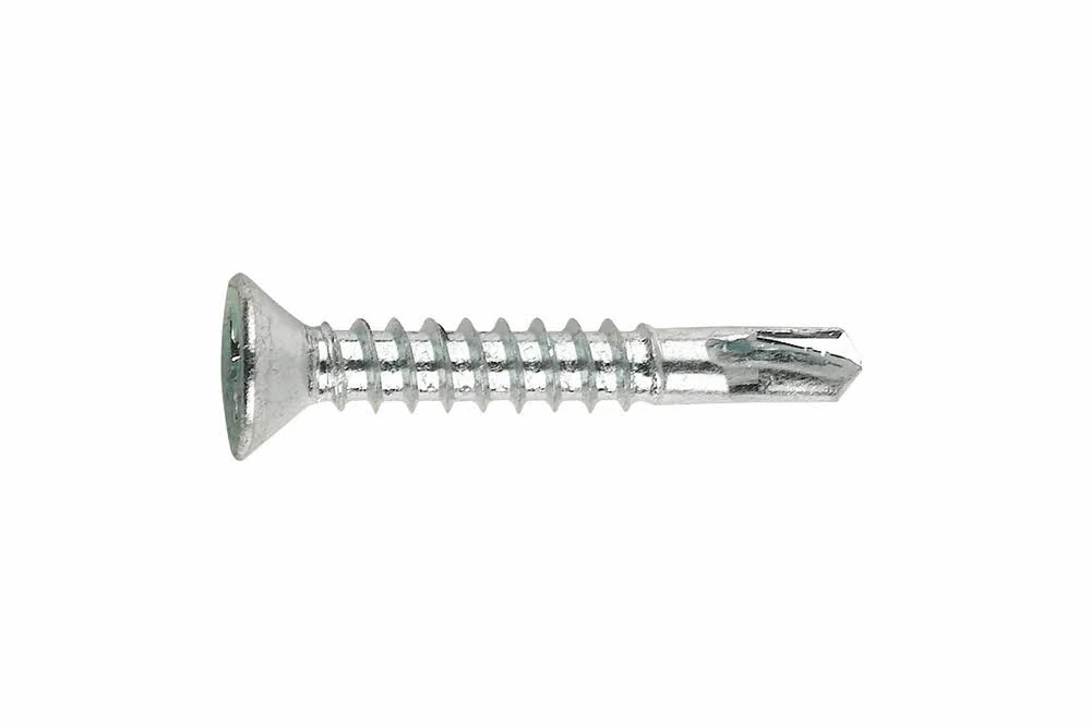 Vis auto-perceuses filetées à tôle pour la menuiserie PVC - Pointe foreuse pilote - Zinguée image