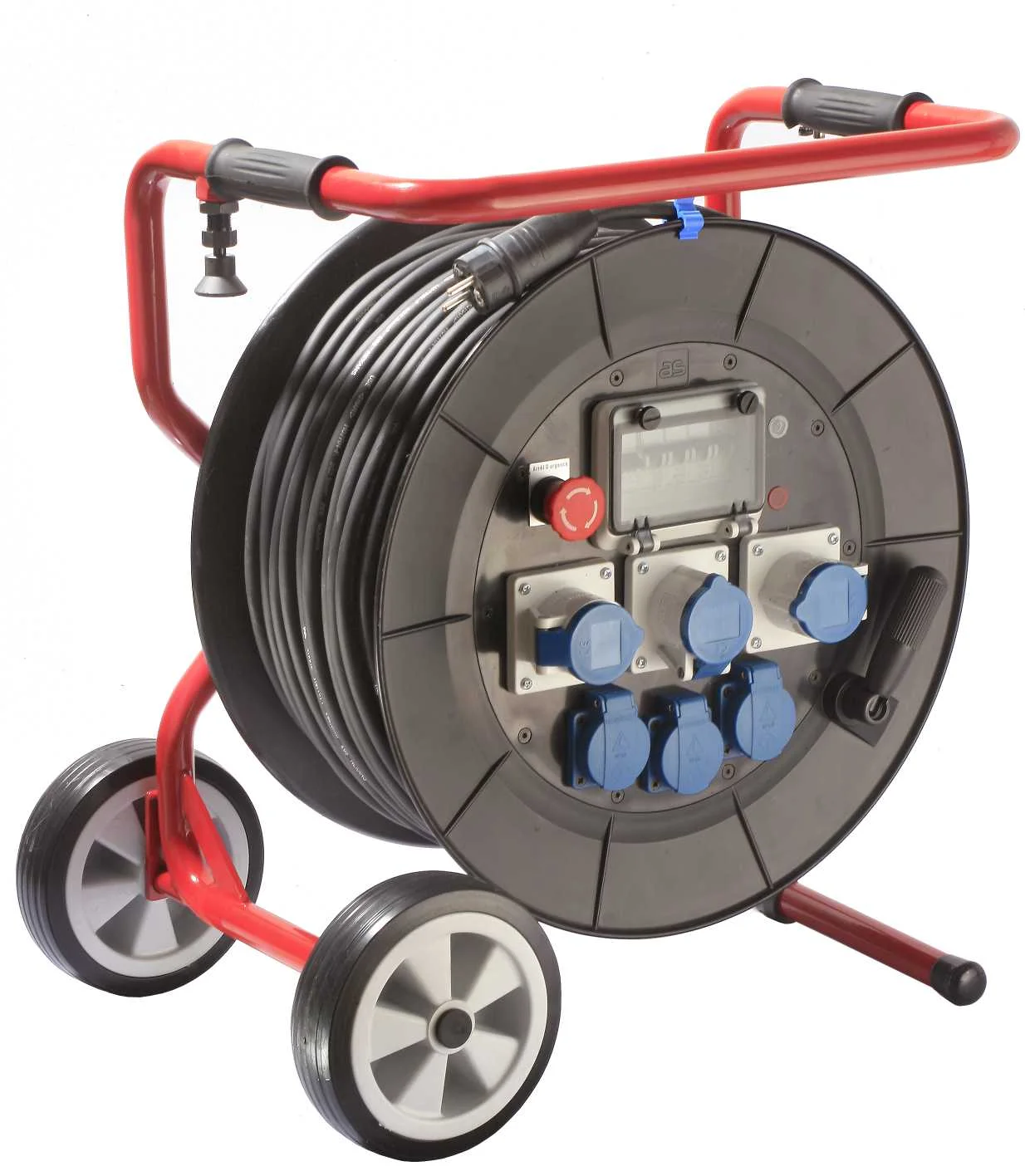 ENROULEUR MAMMOUTH ROULANT 3,6kW H07RN-F 3G2,5  3 PRISES NF + 3 PRISES CEI 1PNT/16A/230V IP44 image