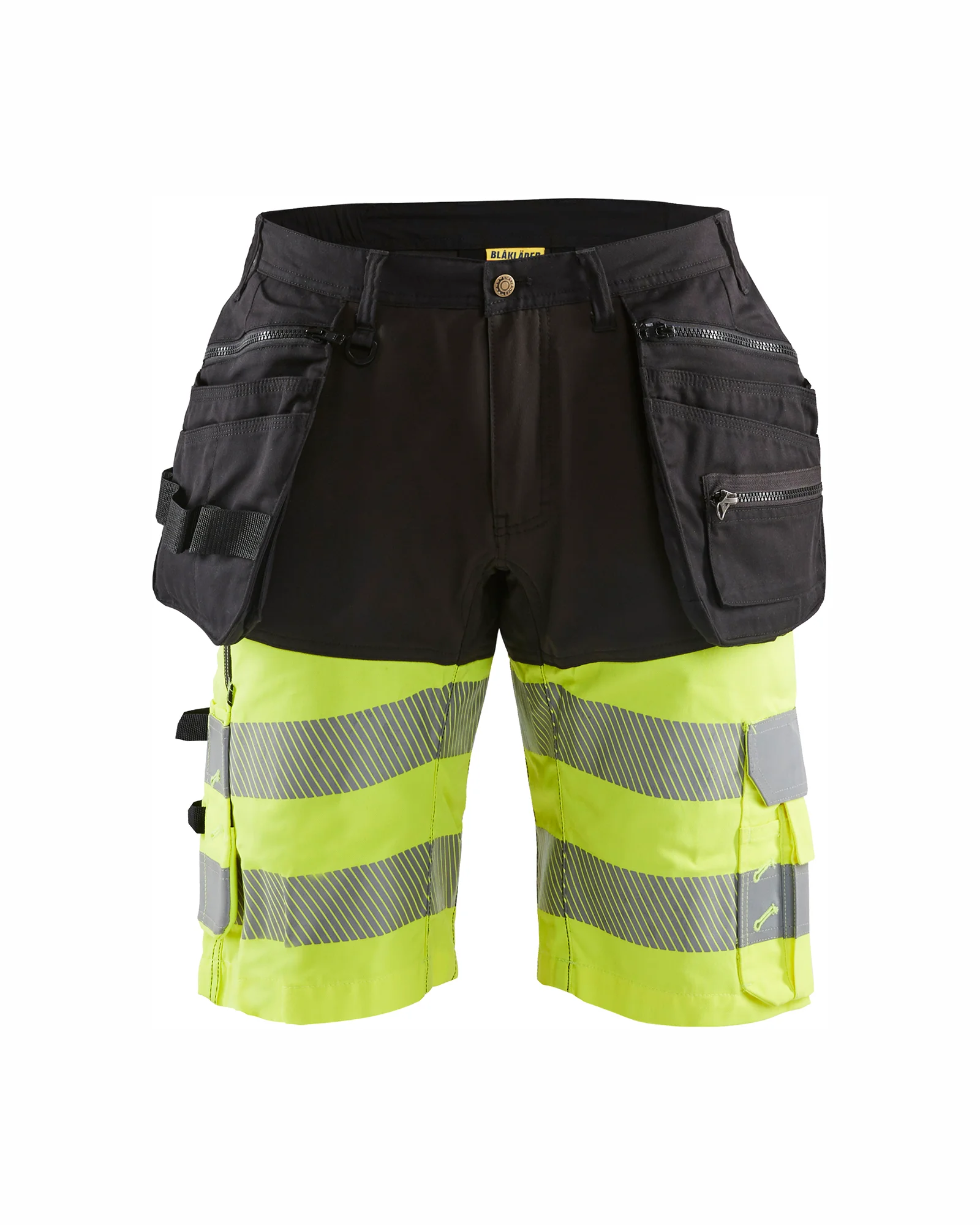 Short de travail haute visibilité stretch 4D 1596 - Noir/Jaune fluo image