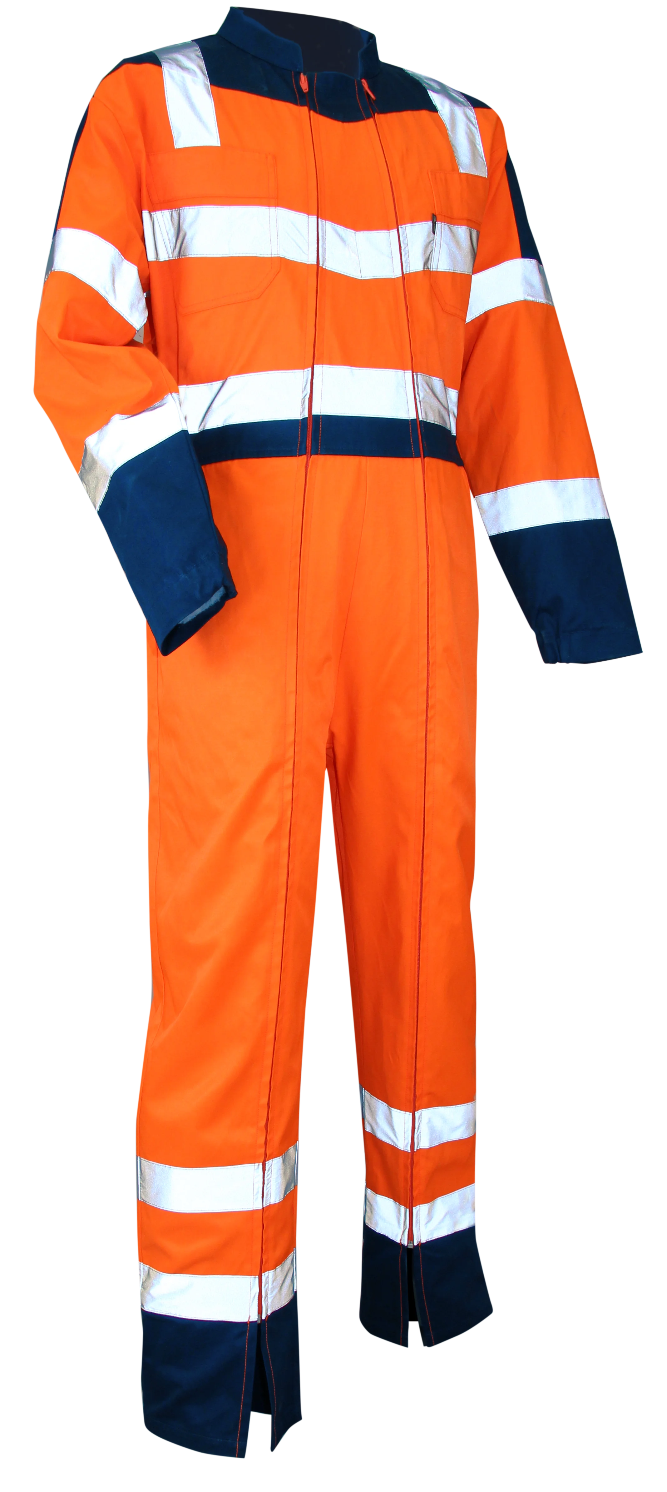 Combinaison de travail HV VIGILANCE - ORANGE FLUO/BLEU NUIT image