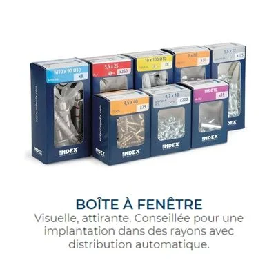 Lot de Vis à bois - Tête fraisée - Empreinte PZ - Bichromatée image