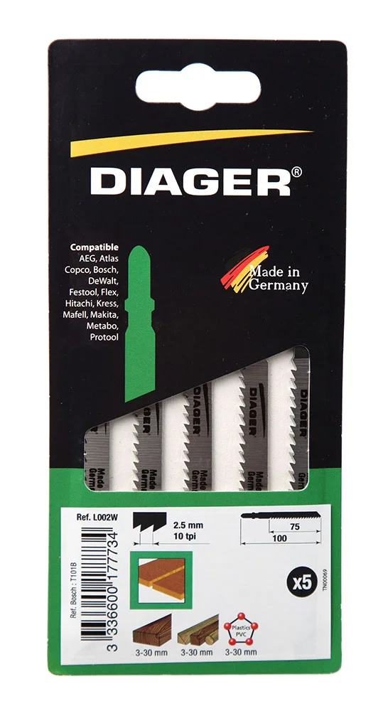 Lames scie sauteuse pour bois et plastique - L002W image