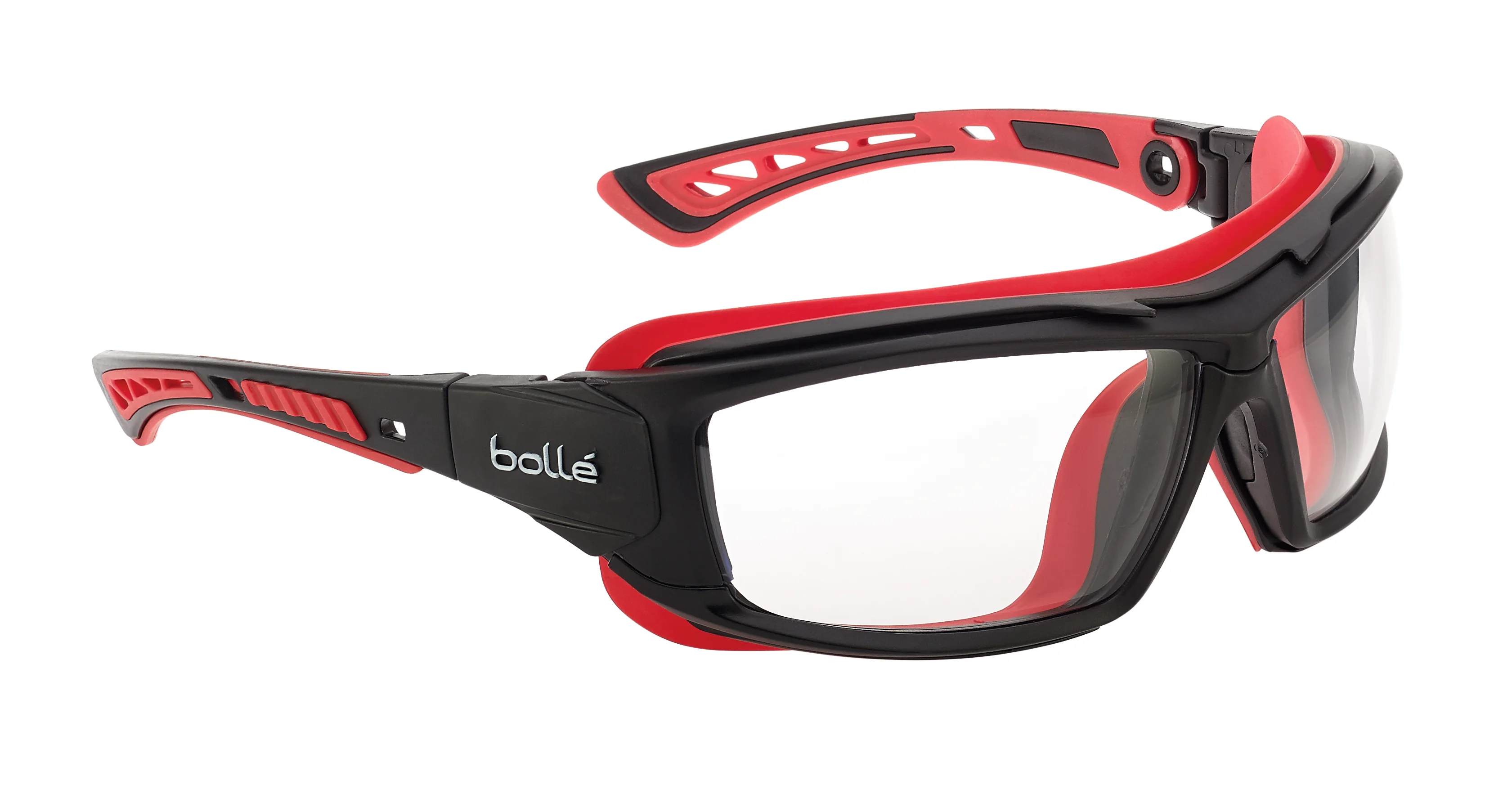 Lunette hybride de protection incolore PC TPR ULTIM8 - Noir/Rouge - Incolore image