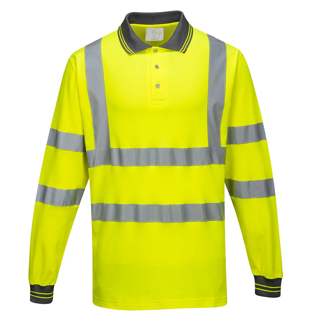 Polo coton majoritaire manches longues Jaune image