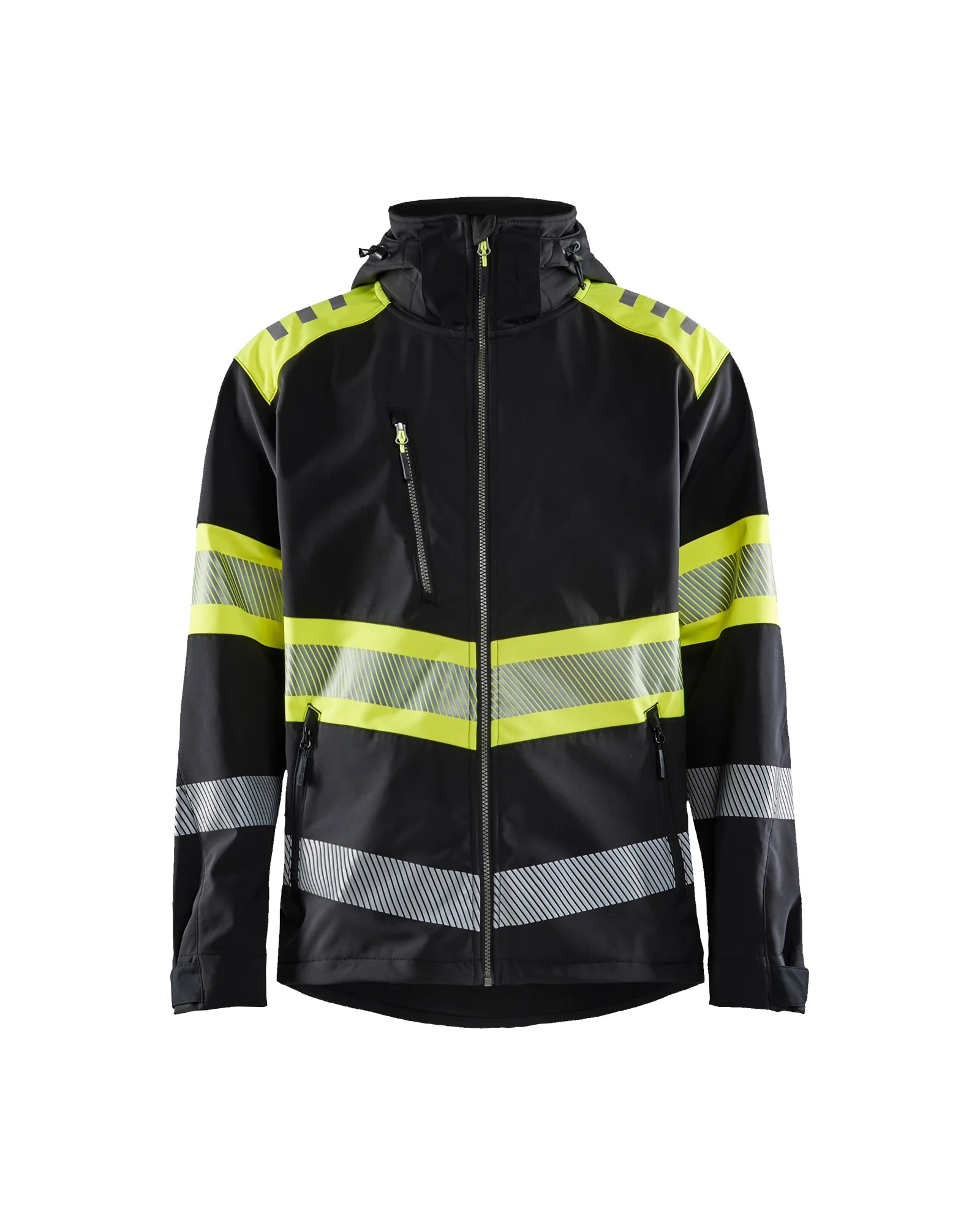 Veste de travail softshell haute visibilité 4494 - Noir/Jaune fluo image