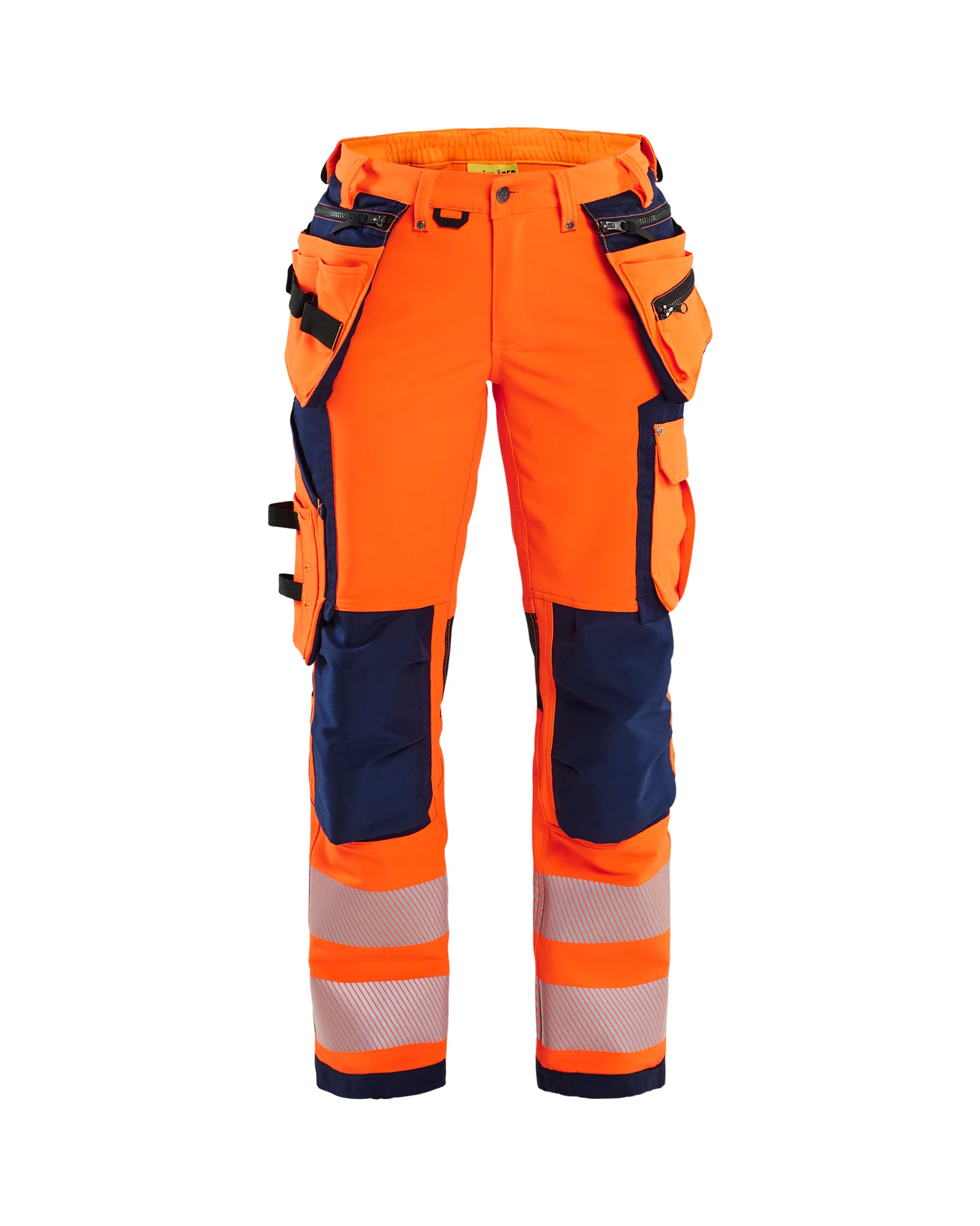 Pantalon de travail haute visibilité stretch 4D femme 7197 - Orange/Marine image