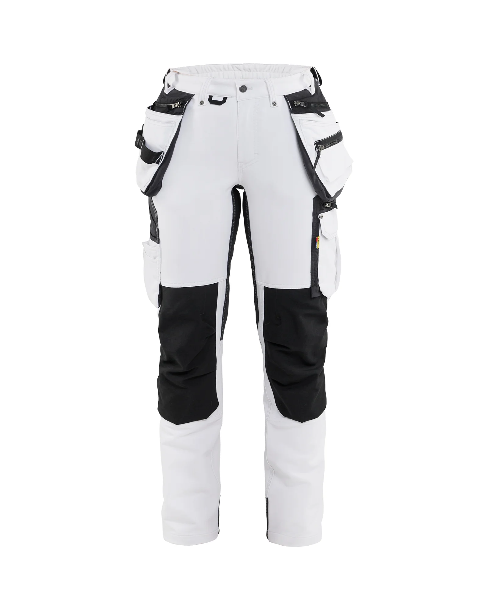 Pantalon de travail peintre stretch 4D femme 7179 - Blanc/Gris foncé image