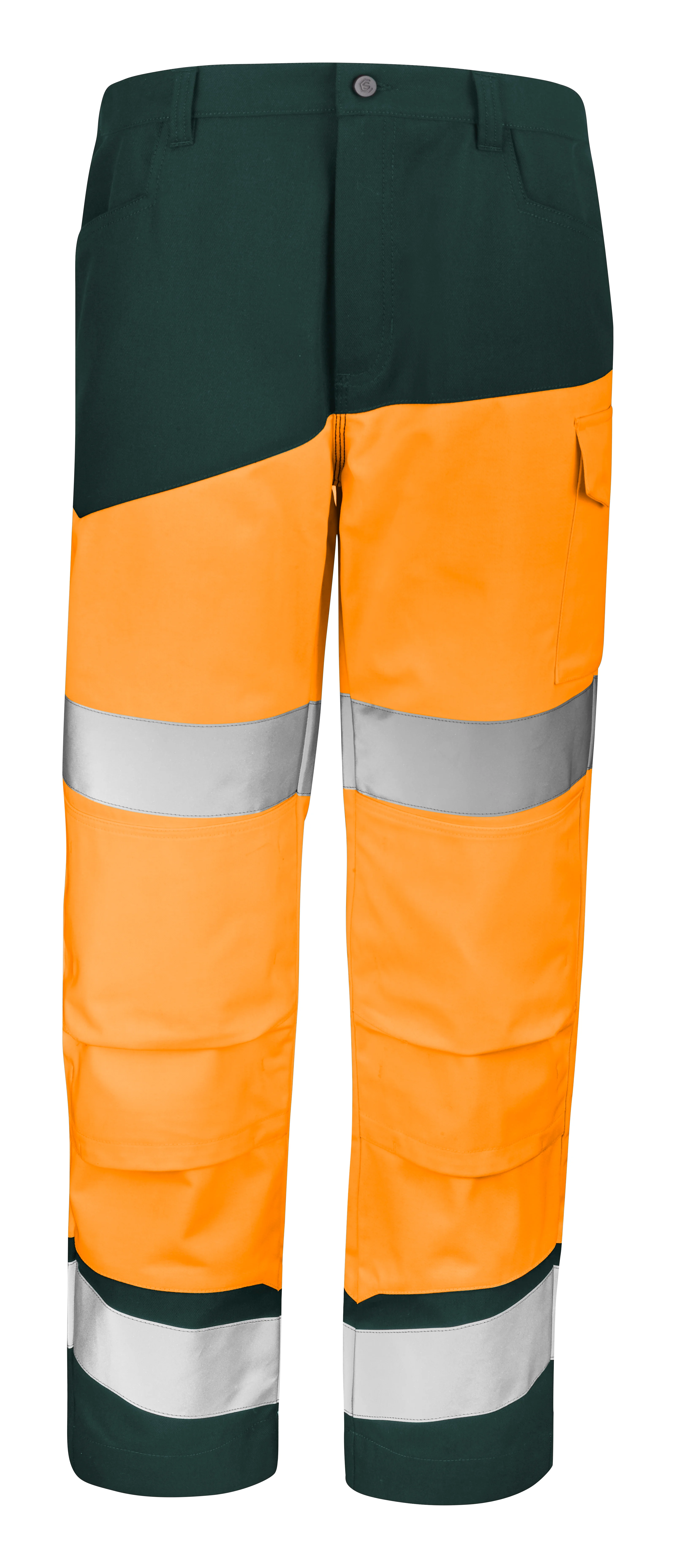 PANTALON POCHES GENOUX FLUO SAFE XP ORANGE FLUO/VERT US image