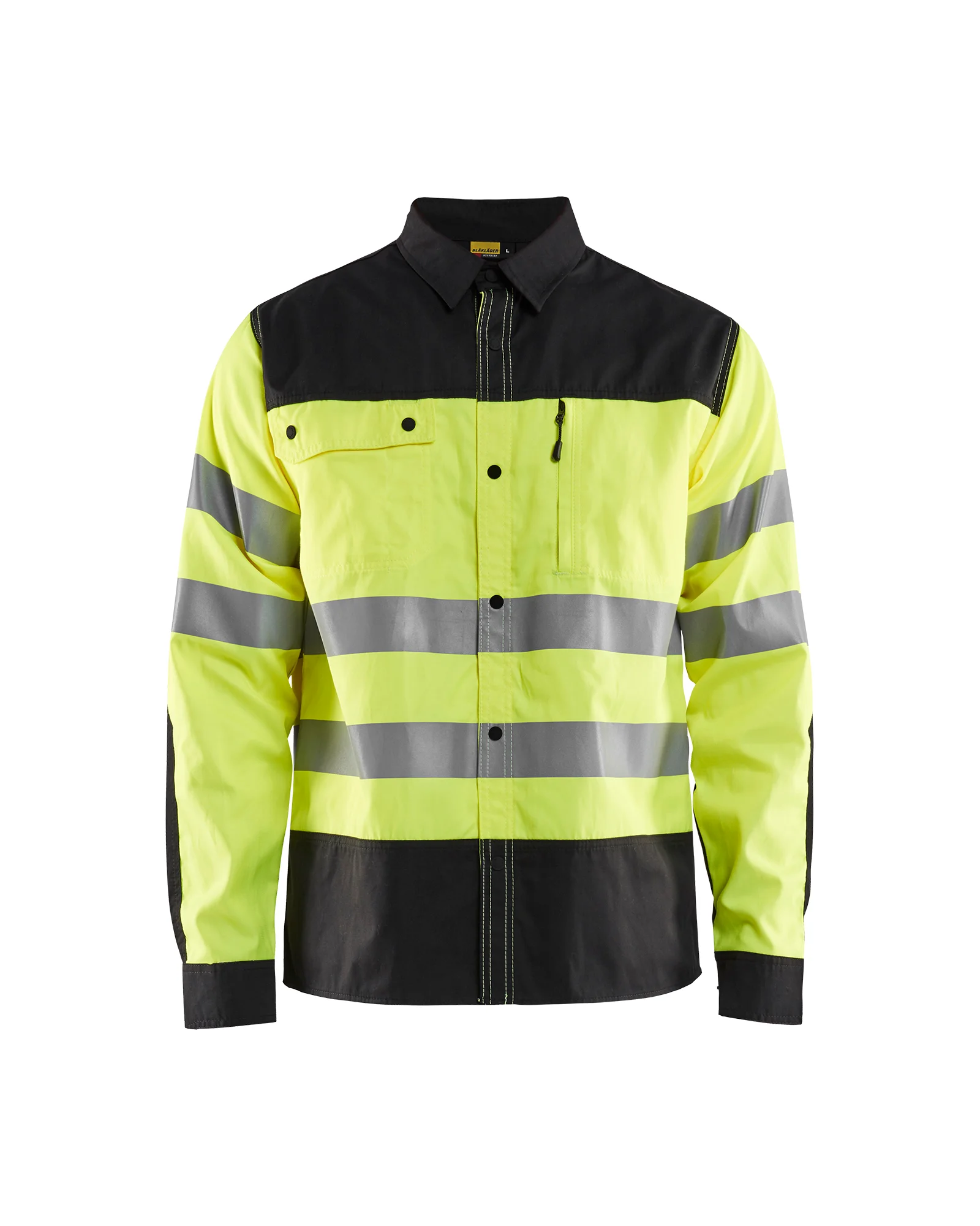 Chemise de travail haute visibilité 3255 - Jaune fluo/Noir image