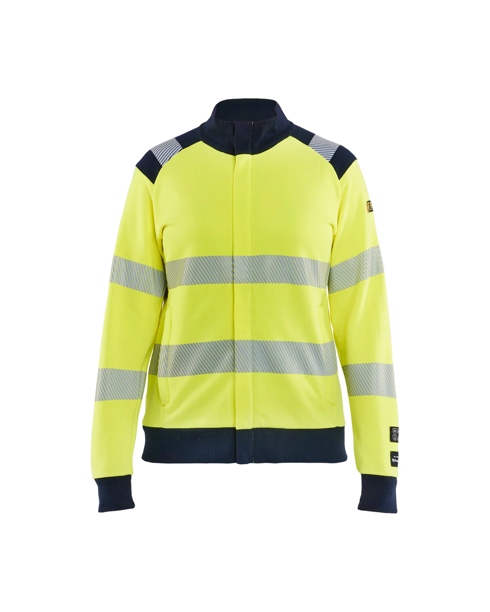 Sweat de travail zippé multinormes femme 3471 - Jaune/Marine image