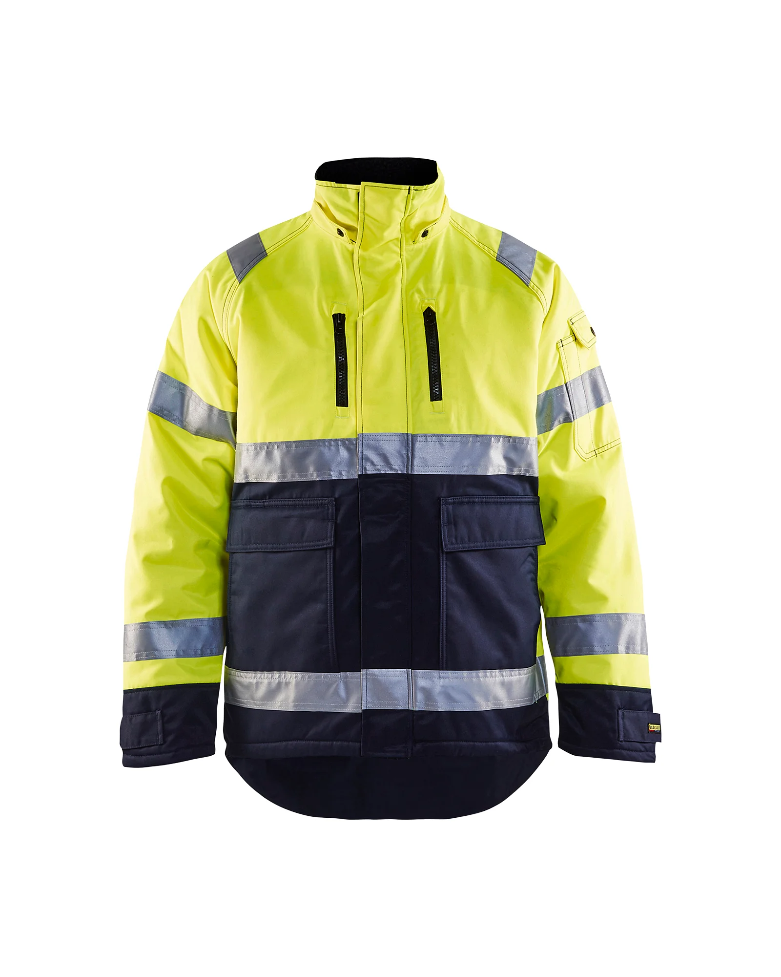 Veste de travail hiver haute visibilité 4828 - Jaune fluo/Marine image