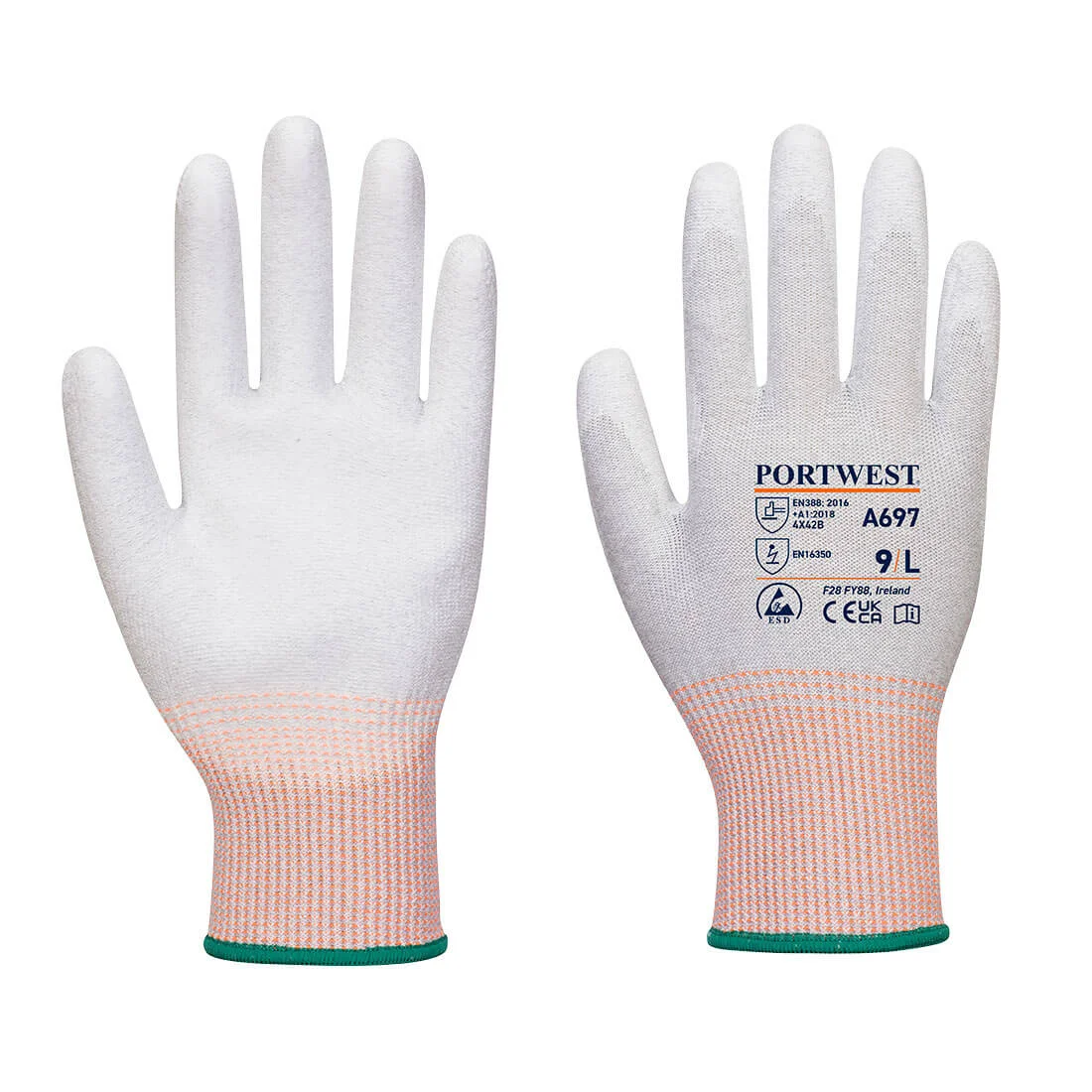 Lot de 12 paires de gants paume enduite PU ESD image