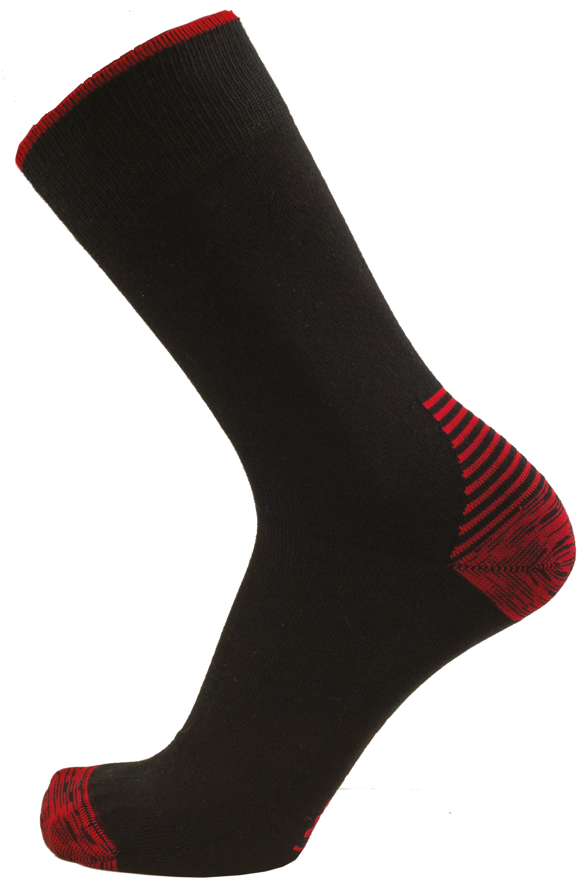 Lot de 2 paires de chaussettes fines ARES - NOIR/ROUGE - GRIS CHINÉ/ROUGE image