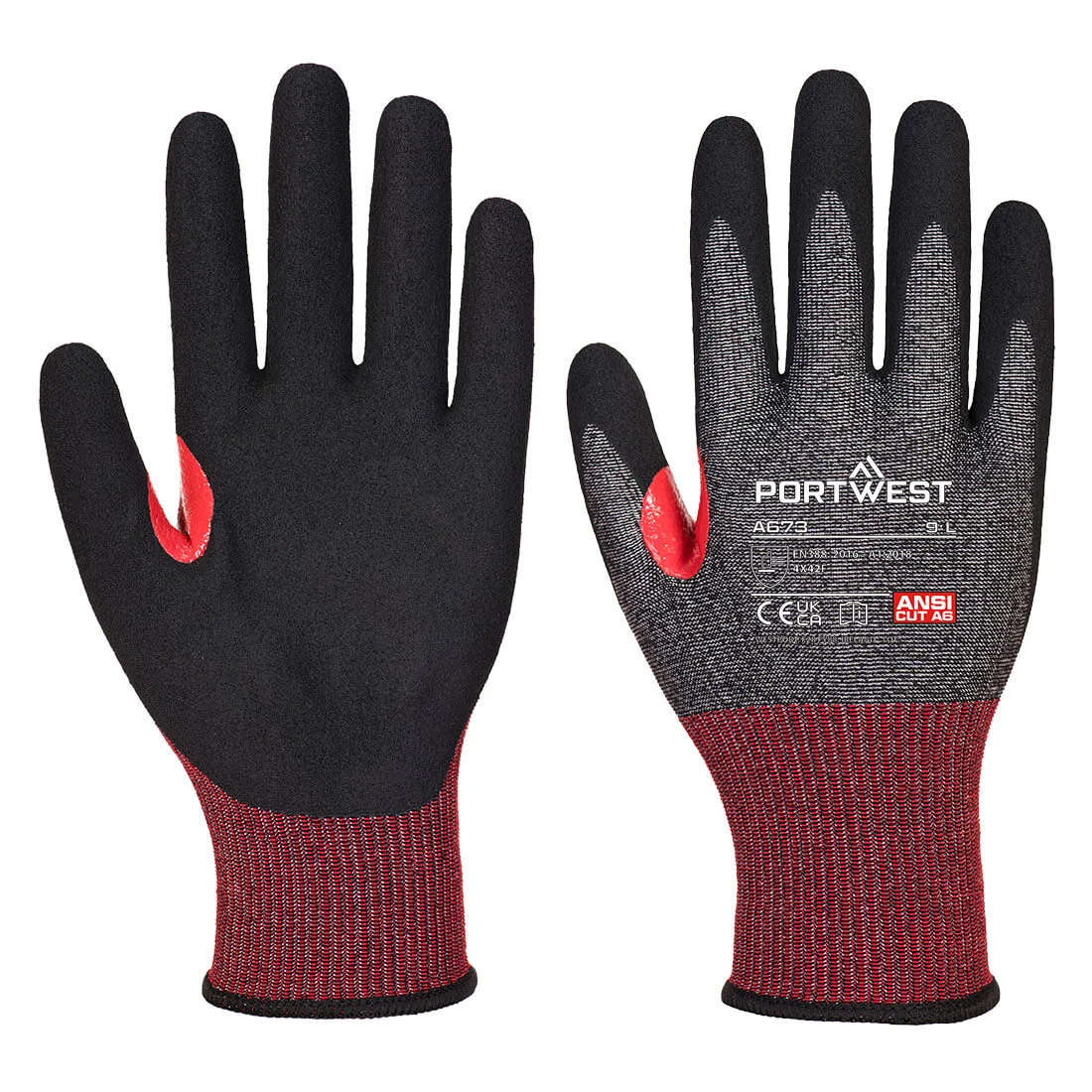 Gants CT anti coupures Mousse Nitrile F18 Noir image