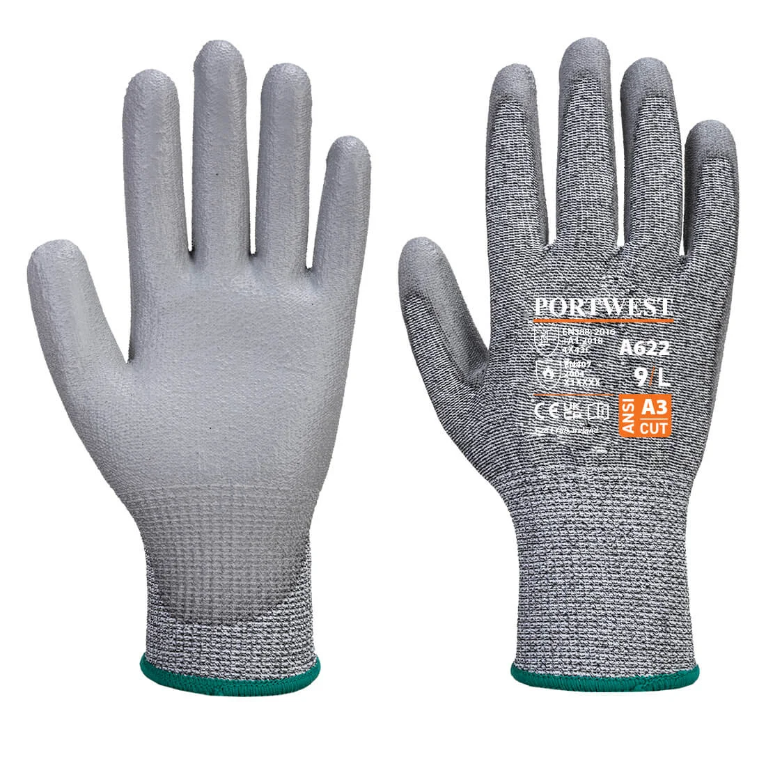 Gants MR paume PU anti-coupure Gris image