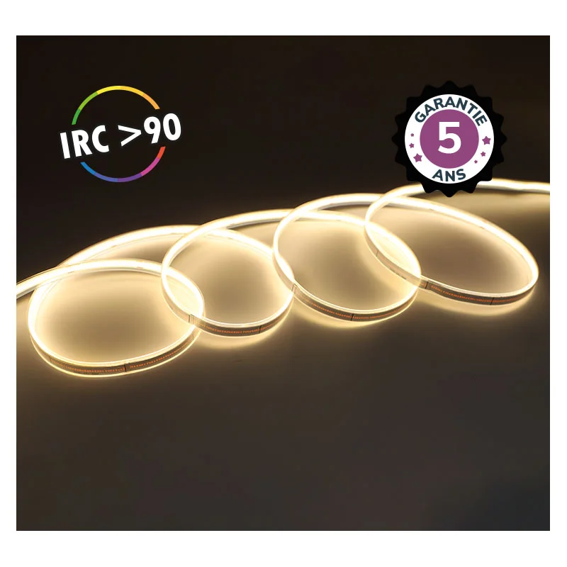 Bandeau LED Cob 24V - 320 LED - 9W/m - 5m IP65 image