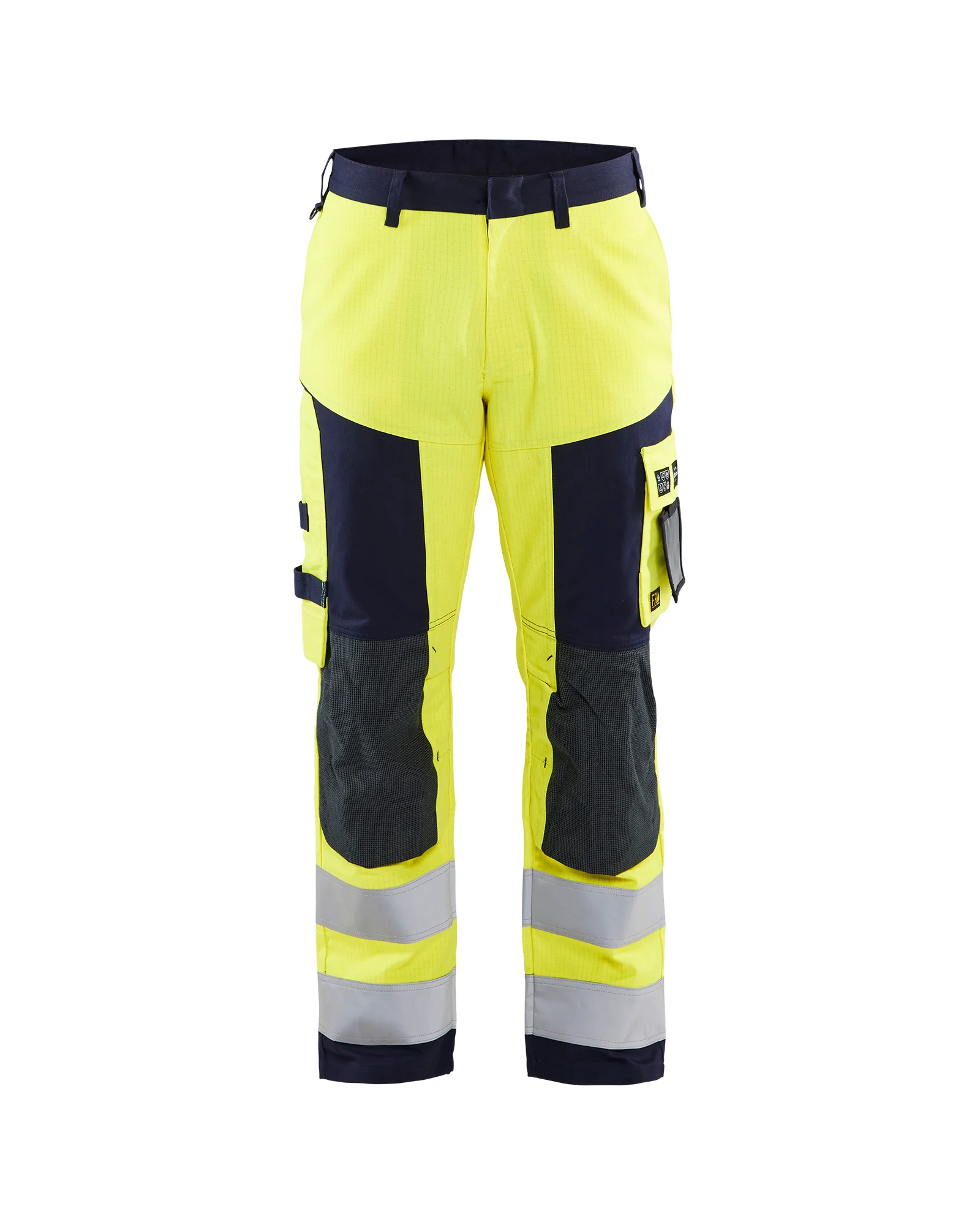 Pantalon de travail multinormes artisan 1578 - Jaune fluo/Marine image