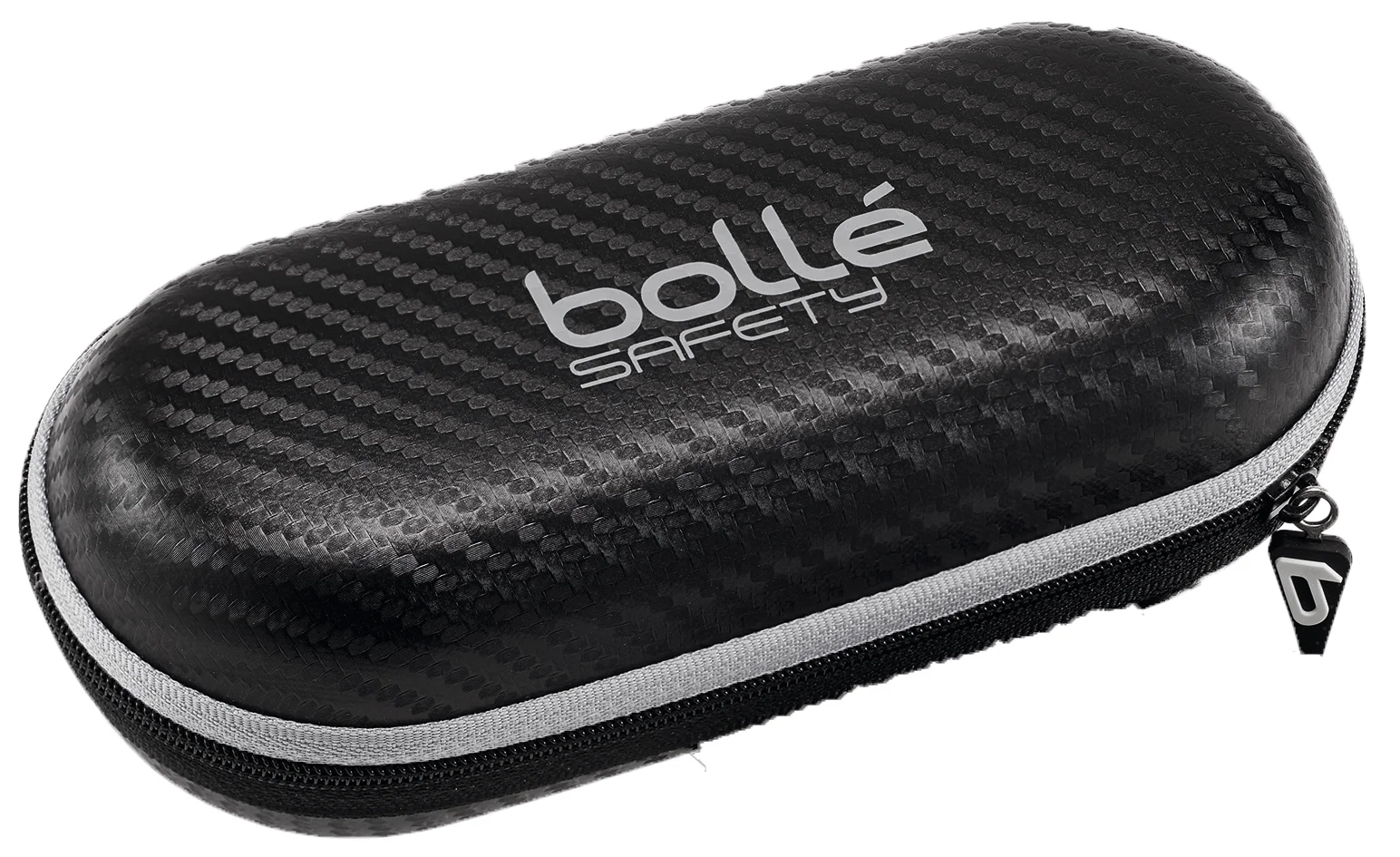 Étui semi-rigide polyester effet carbone avec fermeture par zip image