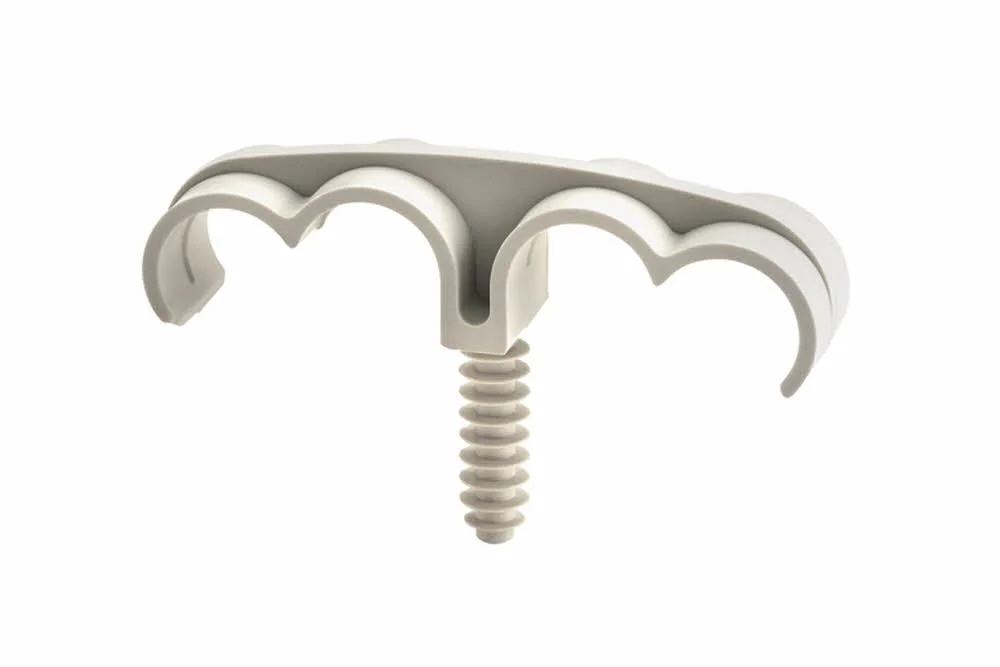 Boite de 50 - Clip pour fixation de tuyau INDEXring Quadruple - Nylon image