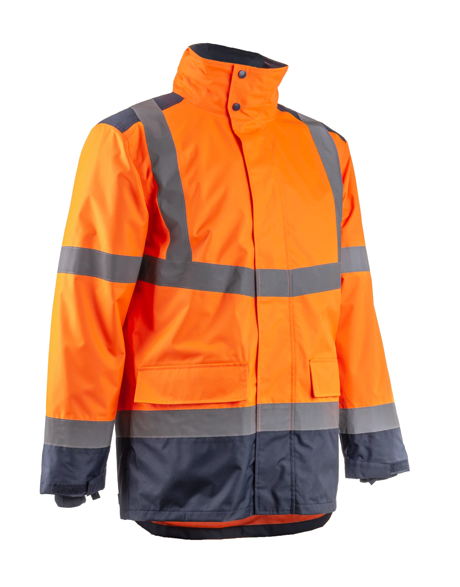 Parka de travail imperméable haute visibilité KAZAN - Orange HV/Marine image