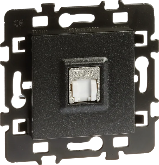 Prise RJ45 Cat6 A STP + enjoliveur - Grade 3 TV - ESPRIT image