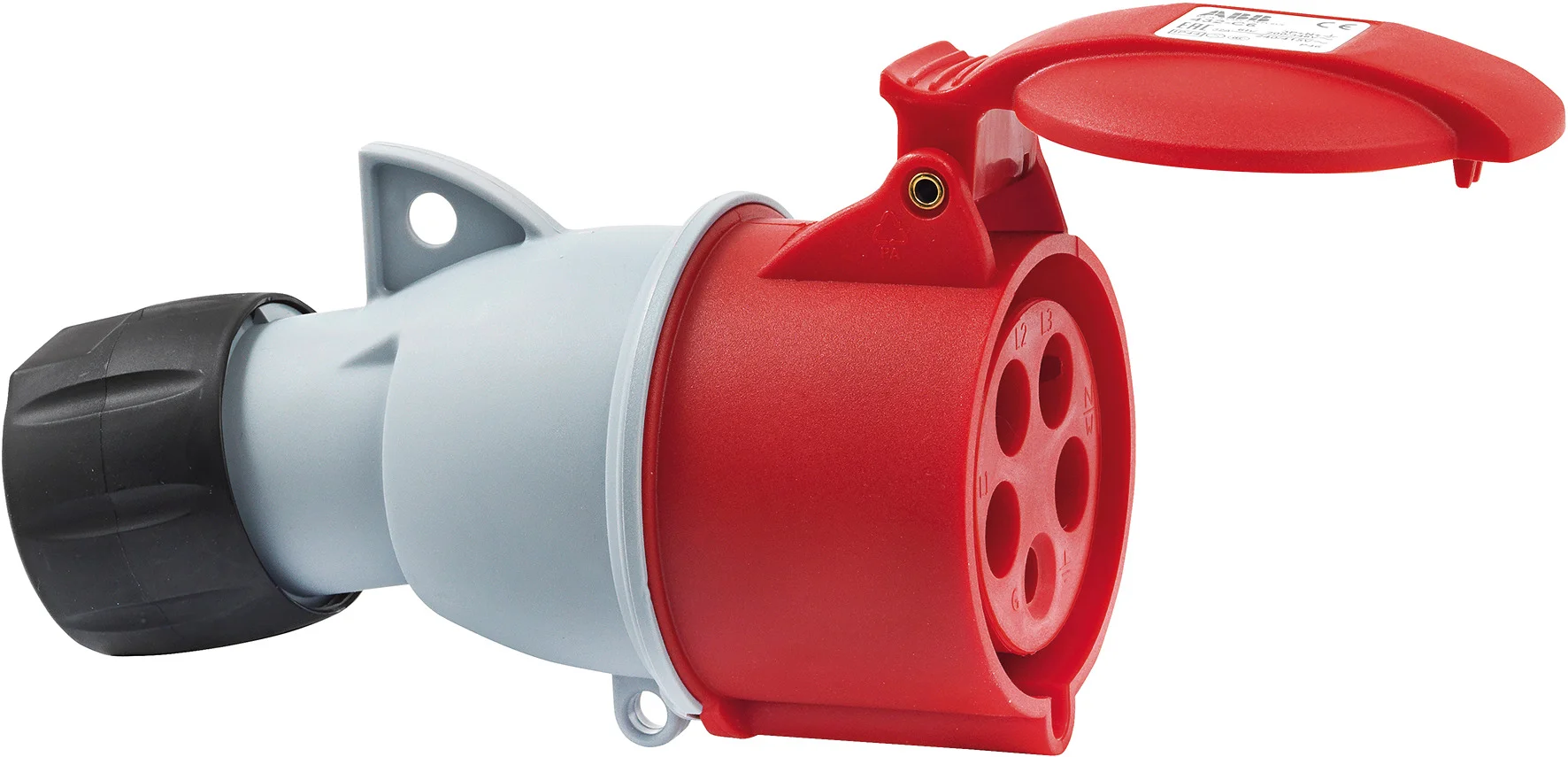 Prise CEE tétrapolaire à clapet 16A - IP44 image